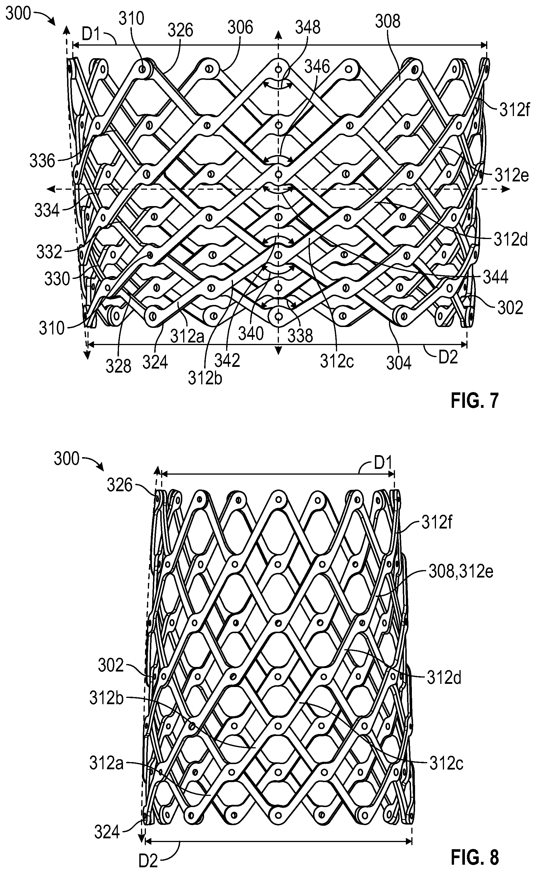 Patent US12310847 Figure 7 – Prosthetic heart valve having non-cylindrical frame