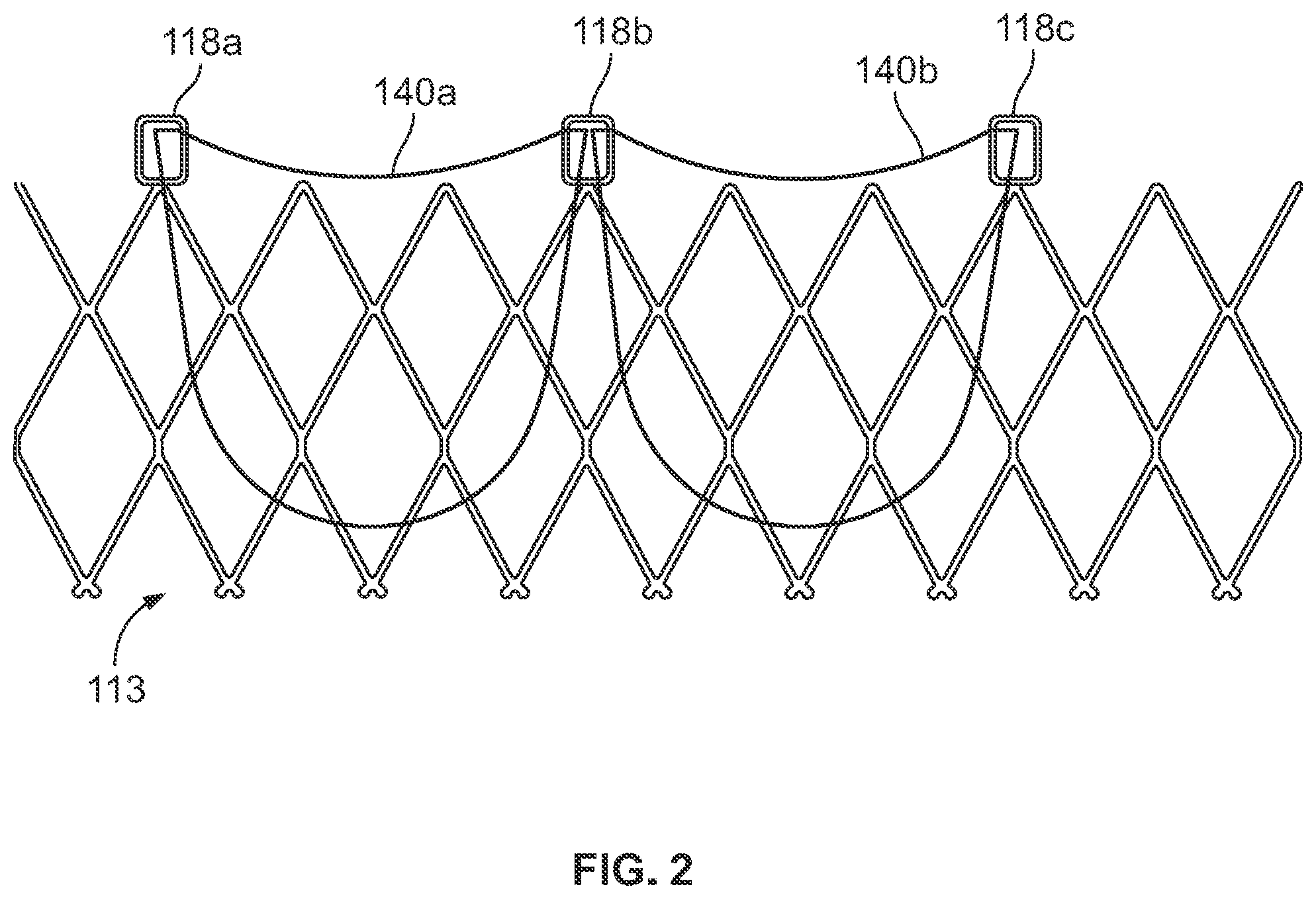 Patent US12310848 Figure 2 – Leaflet attachment to prosthetic heart valve