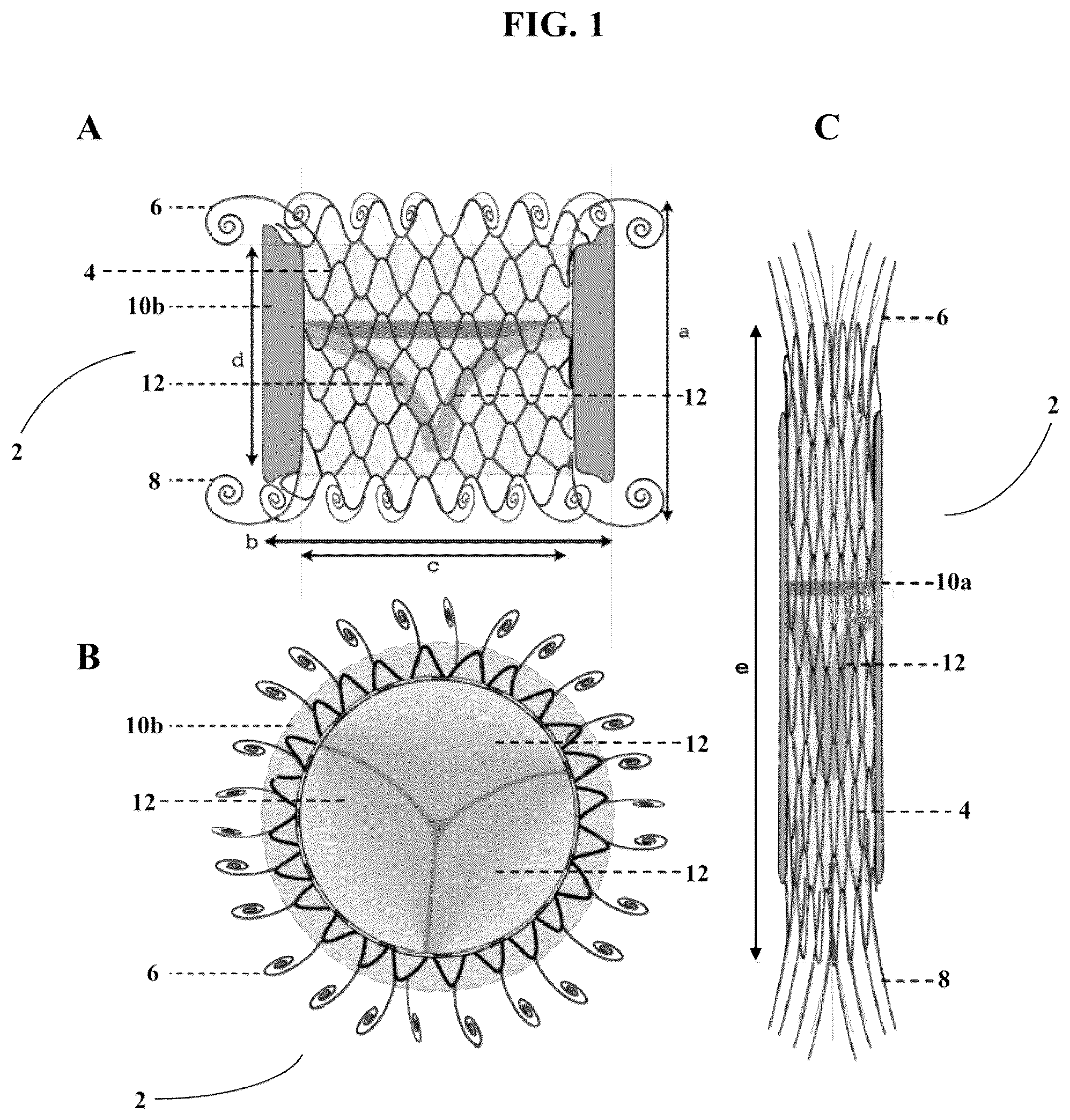 Patent US12310849 Figure 1 – Valve prosthesis