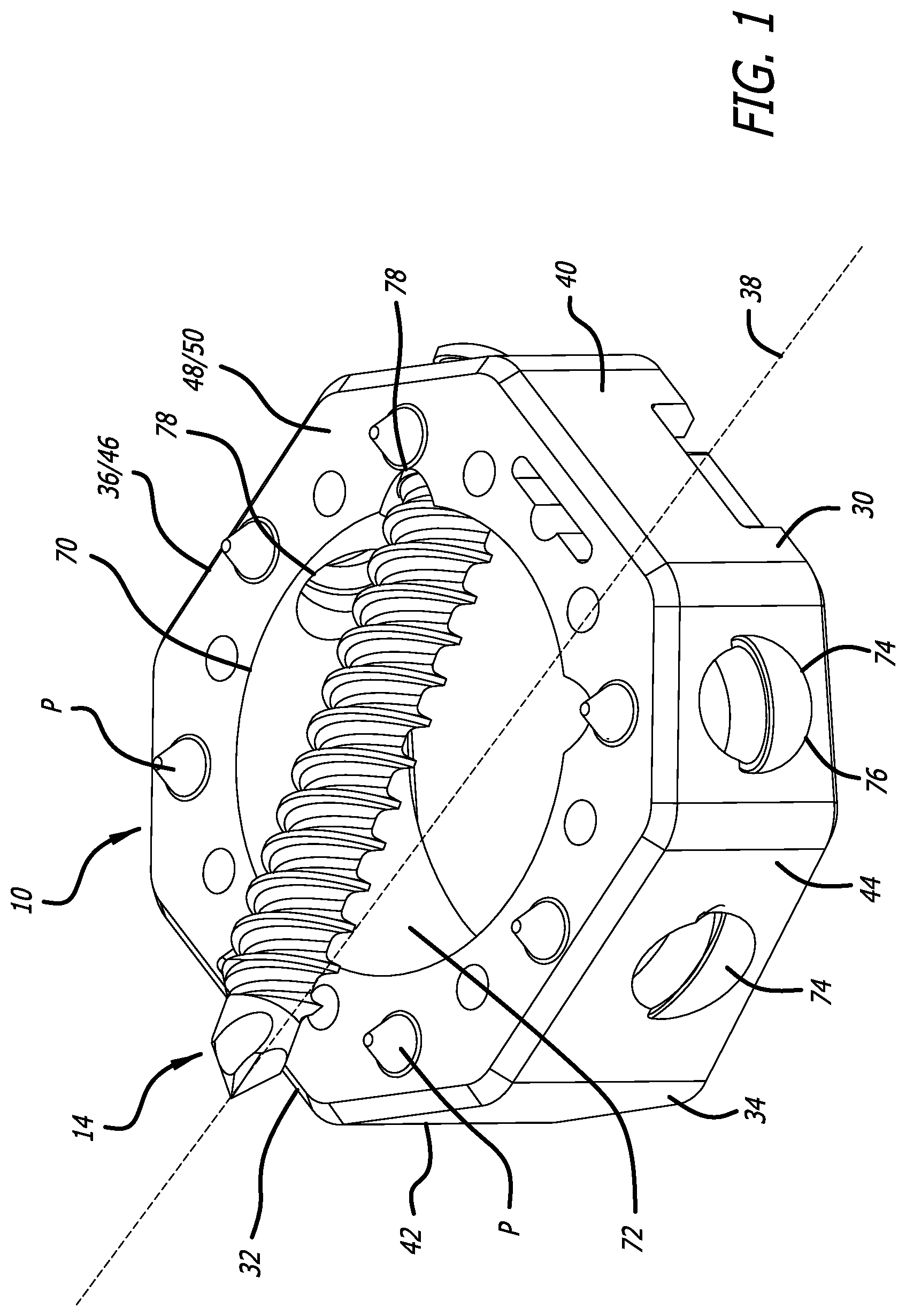 Patent US12310855 Figure 1 – End cap and bone screw for use therewith