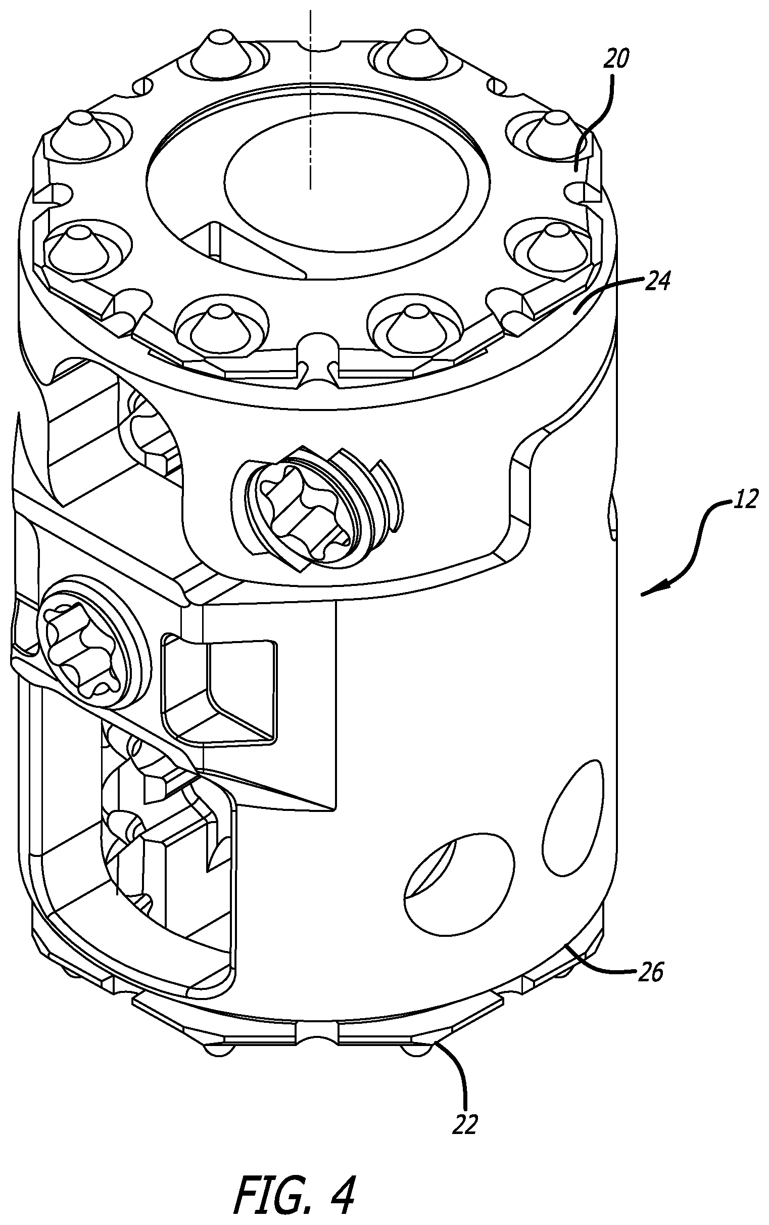Patent US12310855 Figure 4 – End cap and bone screw for use therewith