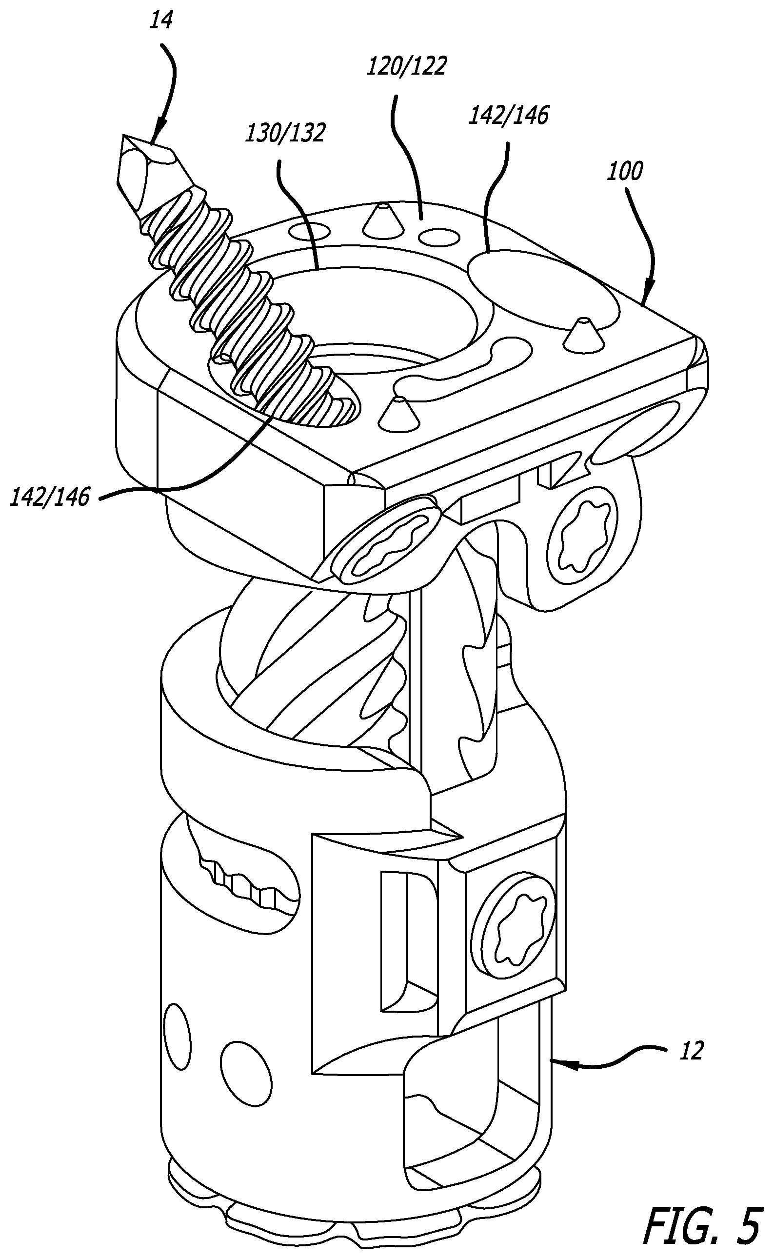 Patent US12310855 Figure 5 – End cap and bone screw for use therewith