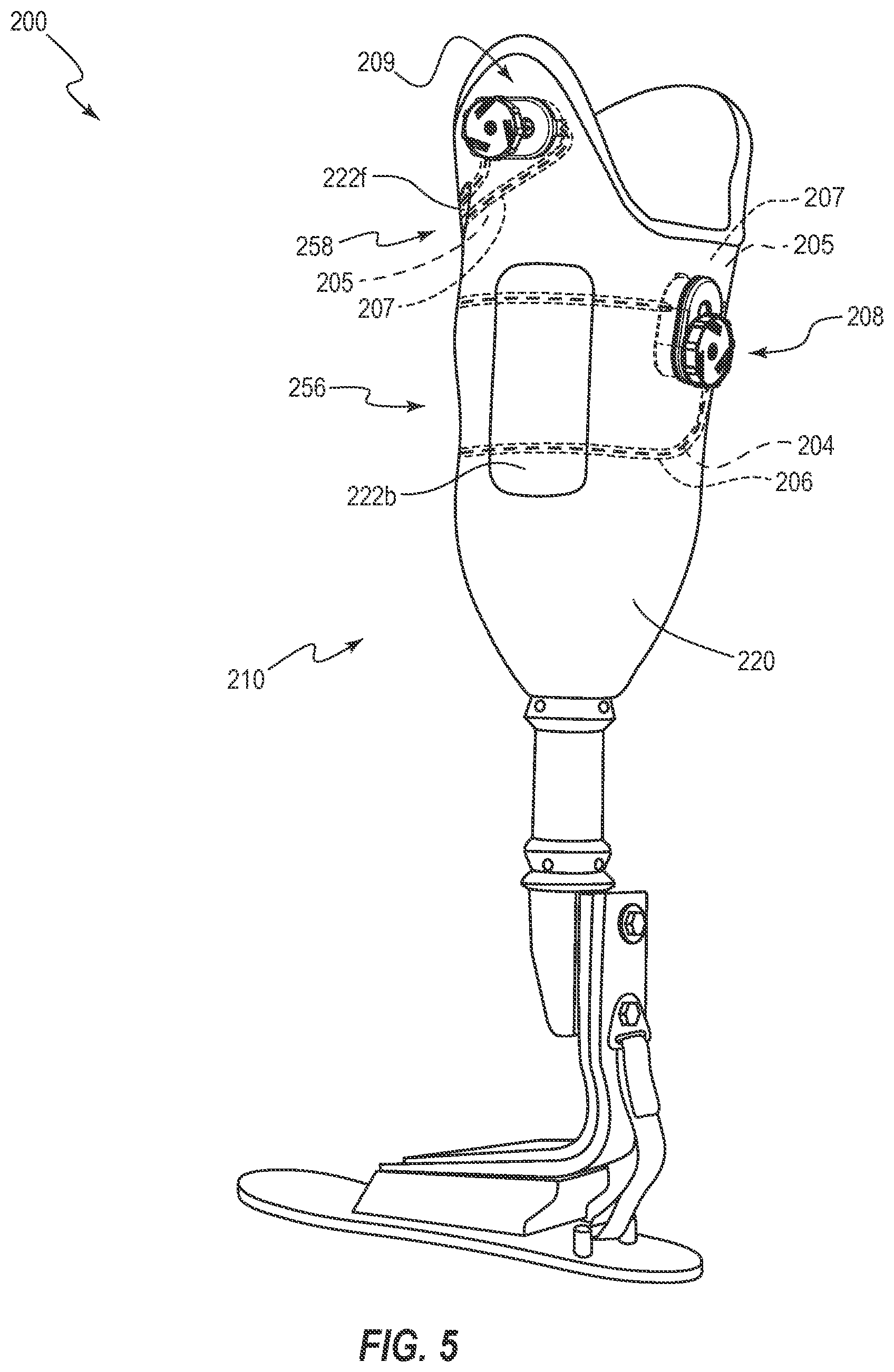 Patent US12310864 Figure 5 – Adjustable prosthetic interfaces and related systems and methods