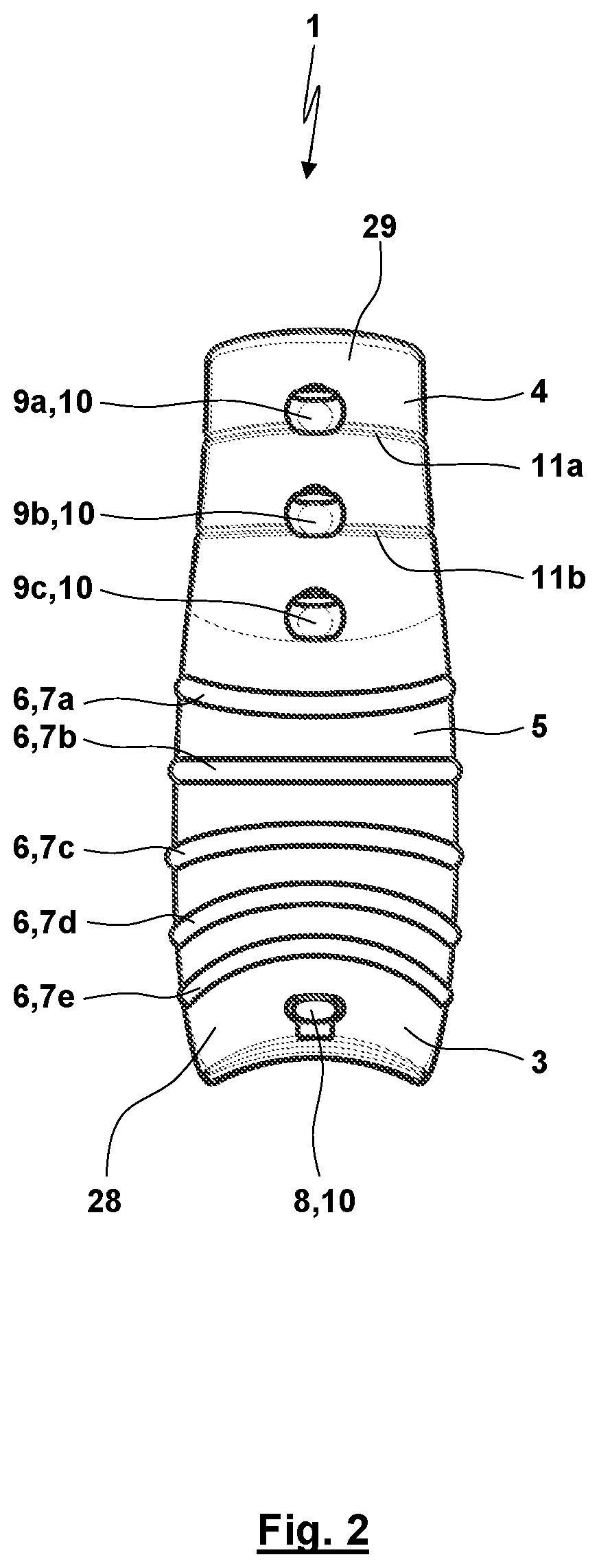 Patent US12310872 Figure 2 – Thumb orthosis and set of a plurality of thumb orthoses