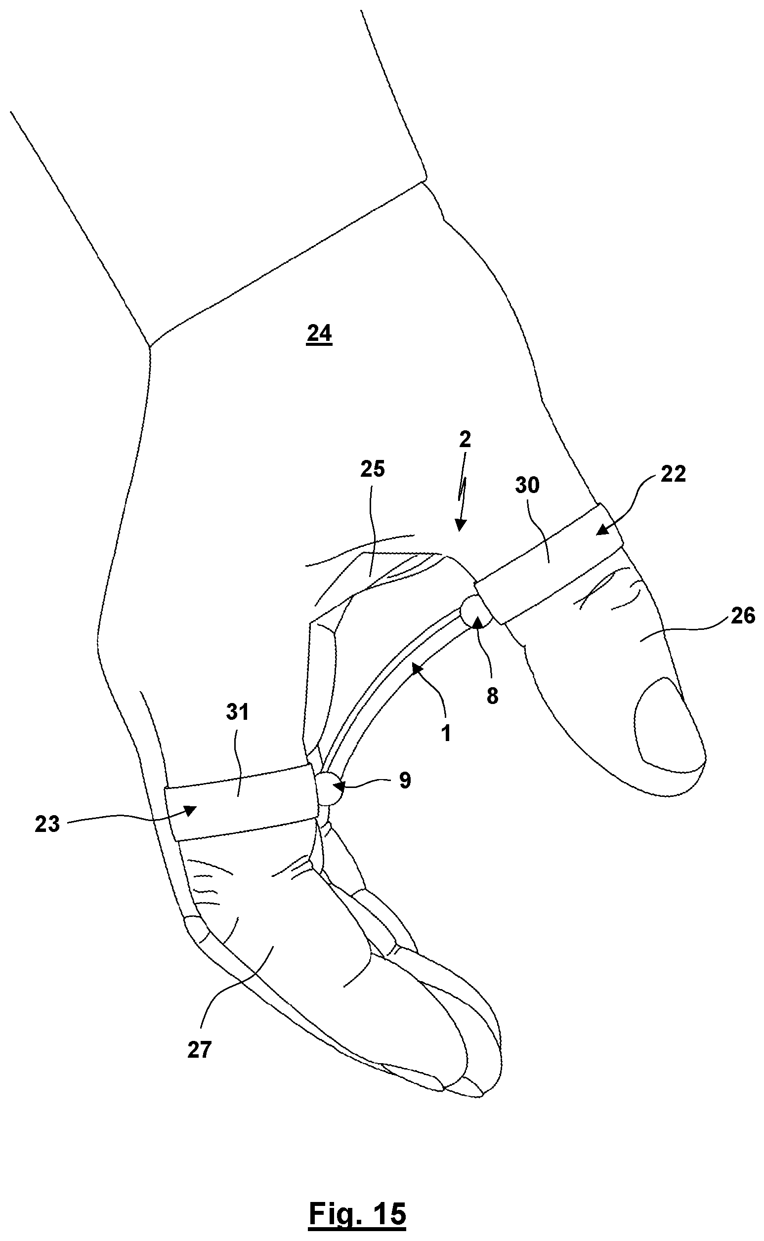 Patent US12310872 Figure 12 – Thumb orthosis and set of a plurality of thumb orthoses