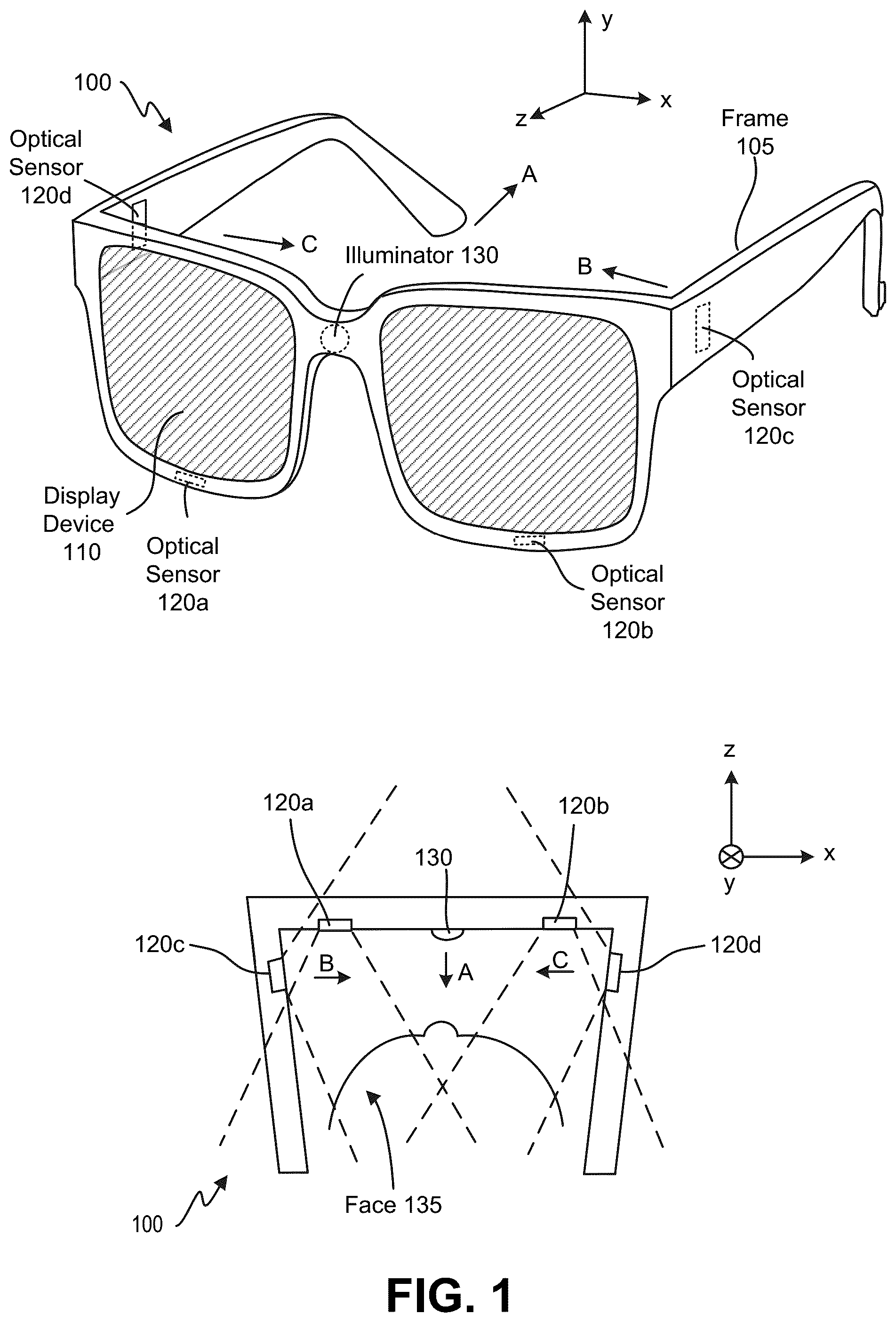 Patent US12310887 Figure 1 – Light patterns for corneal topography