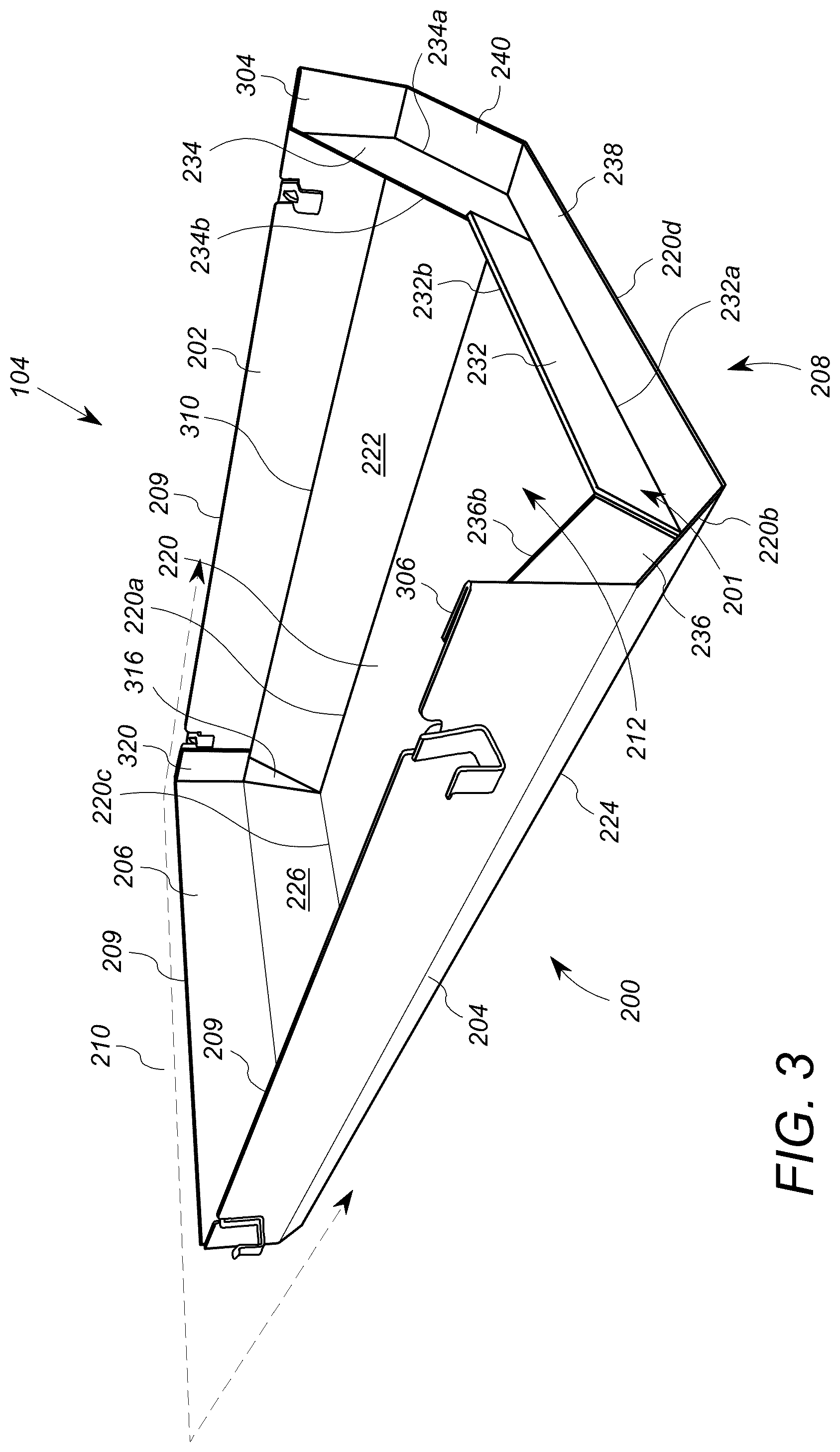 Patent US12310898 Figure 2 – Lightweight casket lid and casket lid assembly