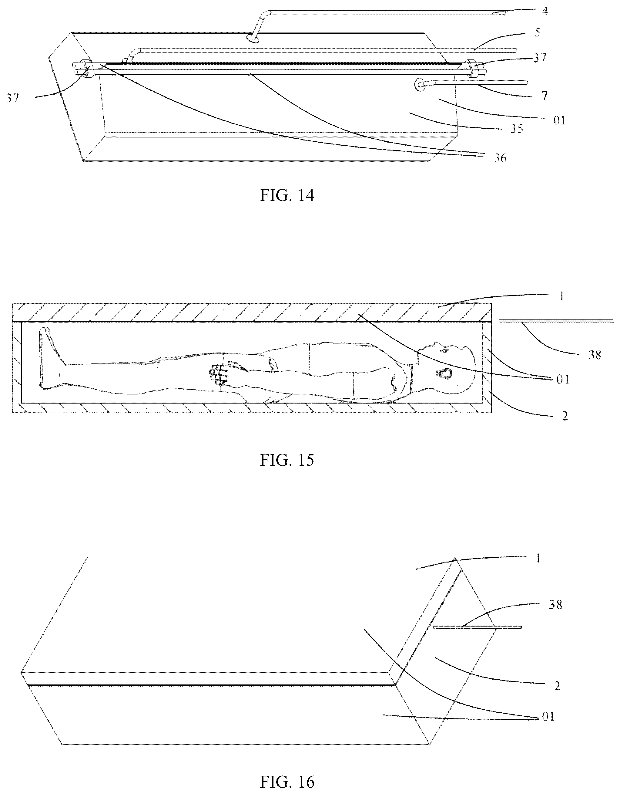 Patent US12310899 Figure 7 – Coffin and method for collecting human bones