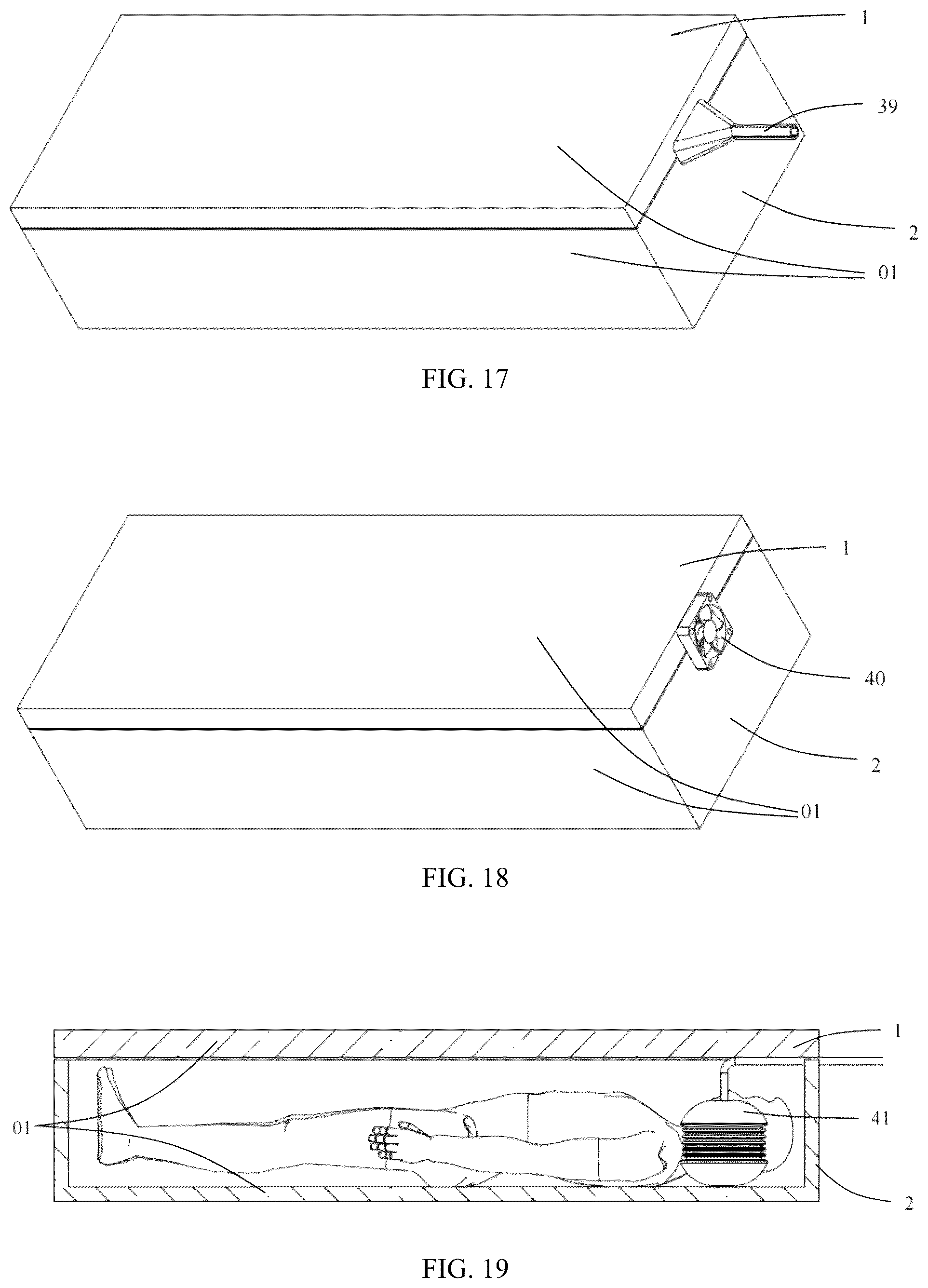 Patent US12310899 Figure 8 – Coffin and method for collecting human bones