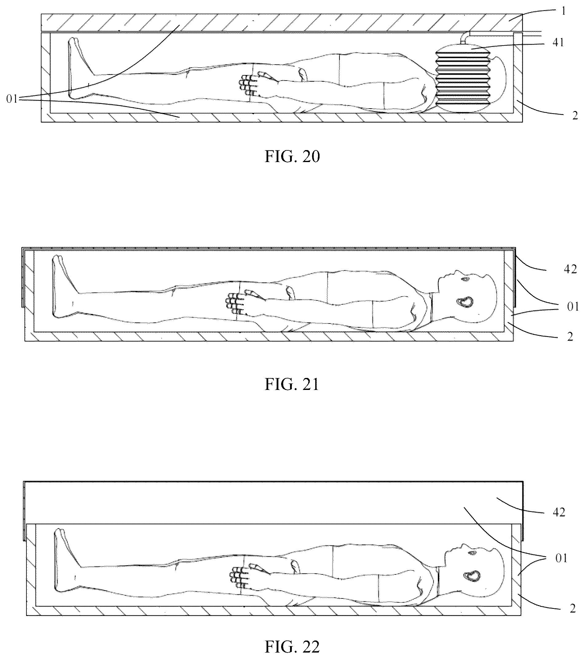 Patent US12310899 Figure 9 – Coffin and method for collecting human bones