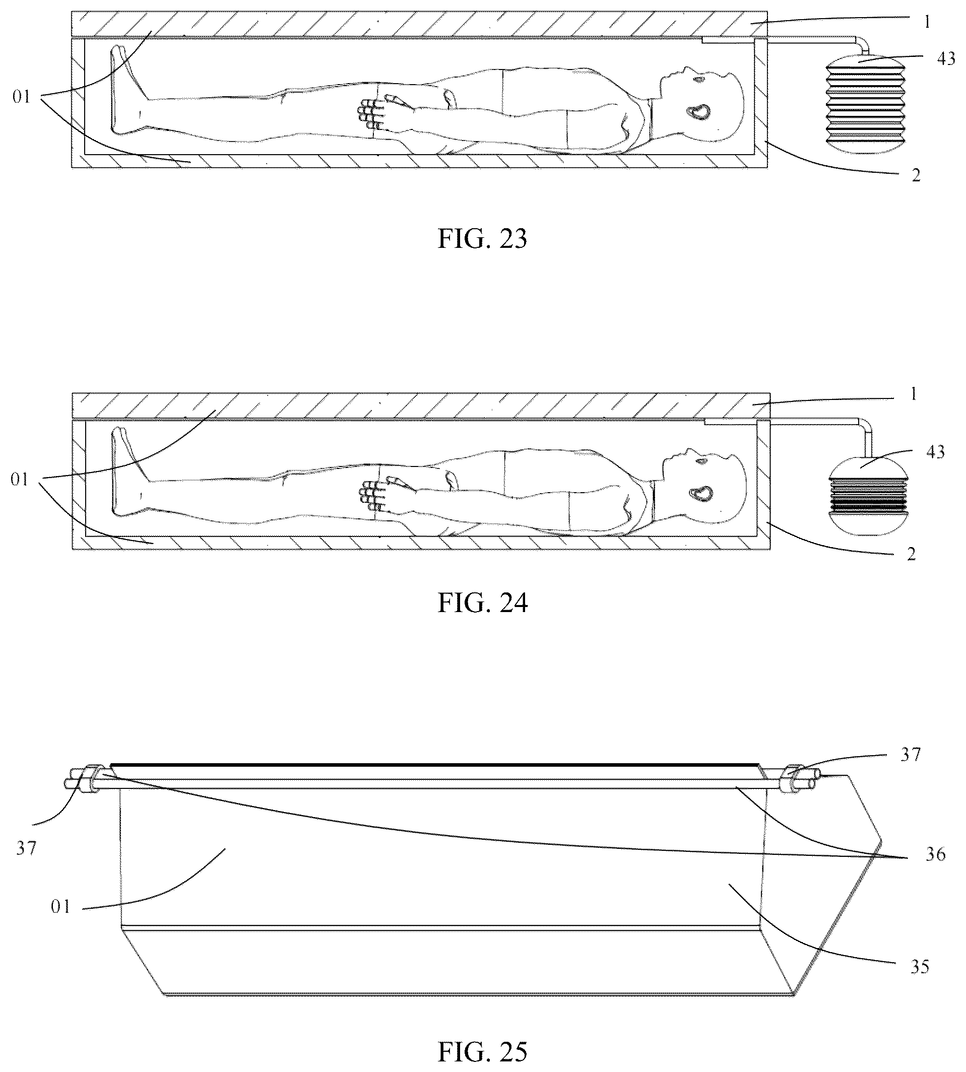 Patent US12310899 Figure 10 – Coffin and method for collecting human bones
