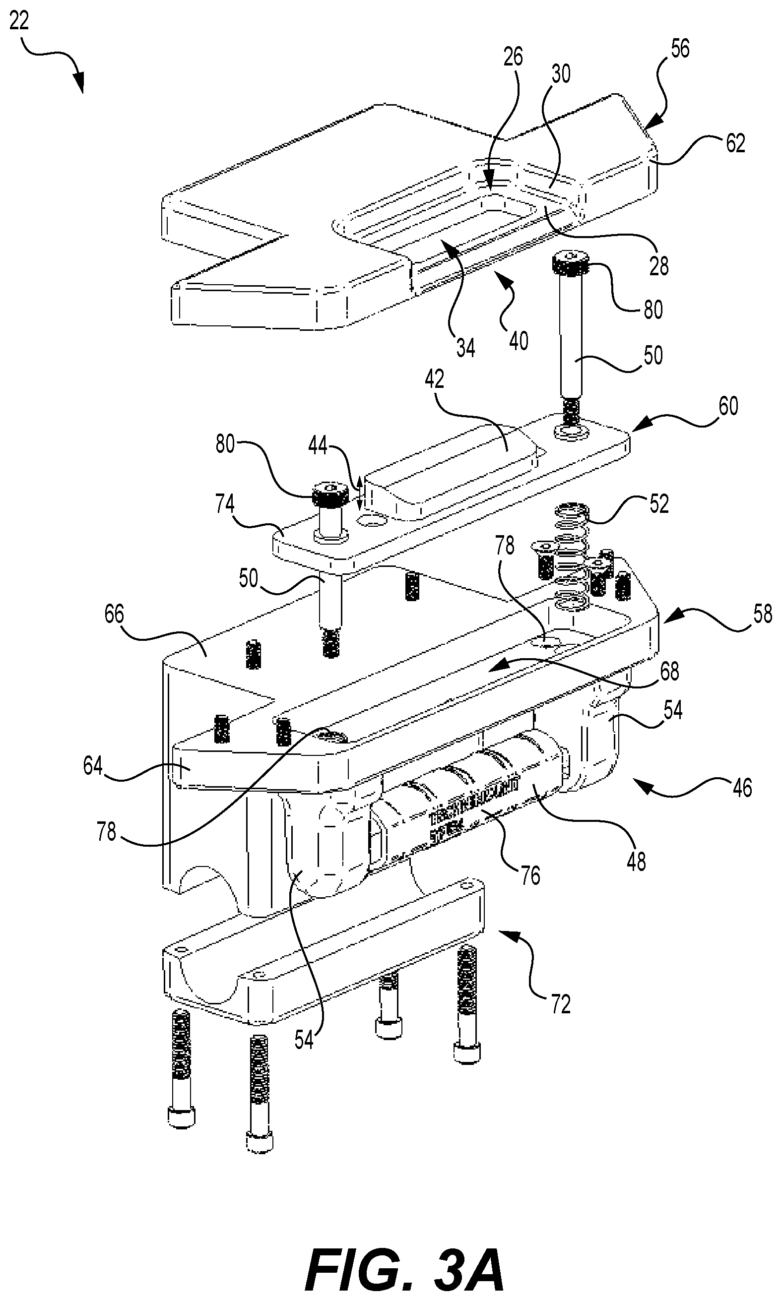 Patent US12310901 Figure 4 – Coupling systems for releasably coupling equipment to a patient transport systems