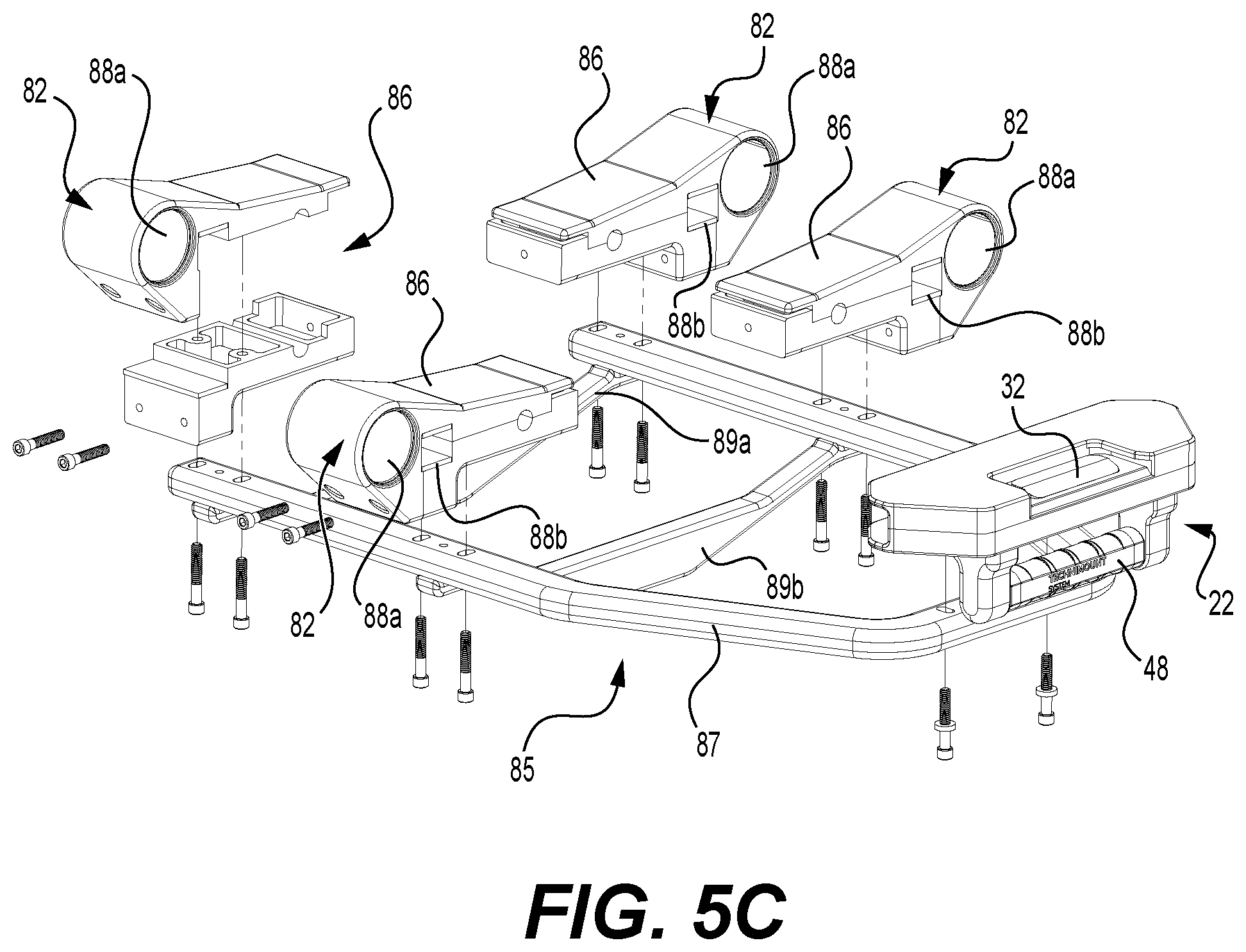 Patent US12310901 Figure 9 – Coupling systems for releasably coupling equipment to a patient transport systems