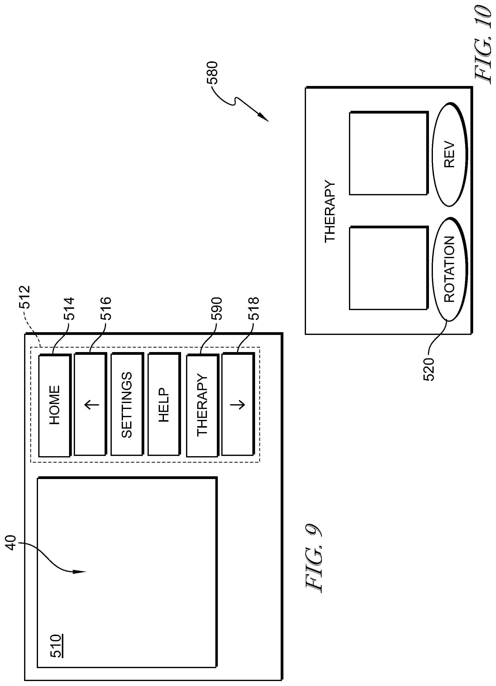 Patent US12310903 Figure 7 – Preview function for continuous lateral rotation therapy