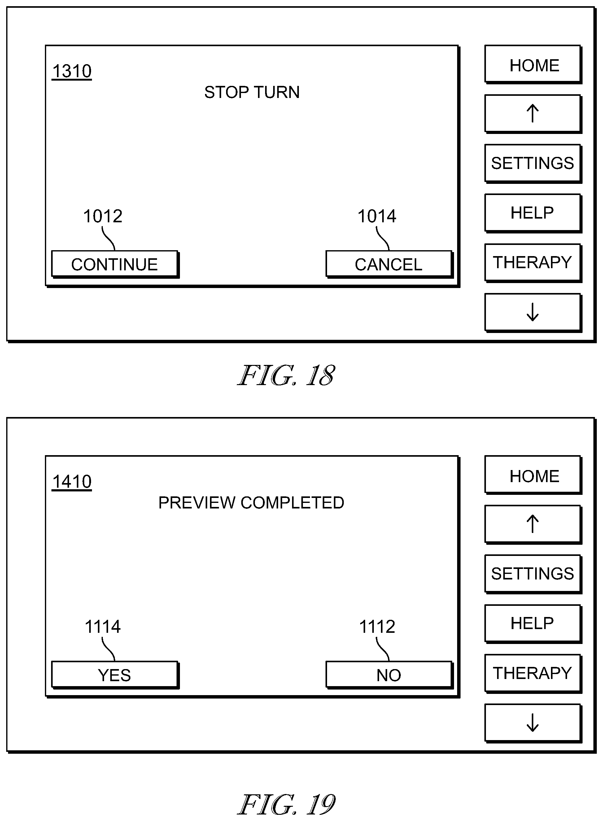 Patent US12310903 Figure 12 – Preview function for continuous lateral rotation therapy