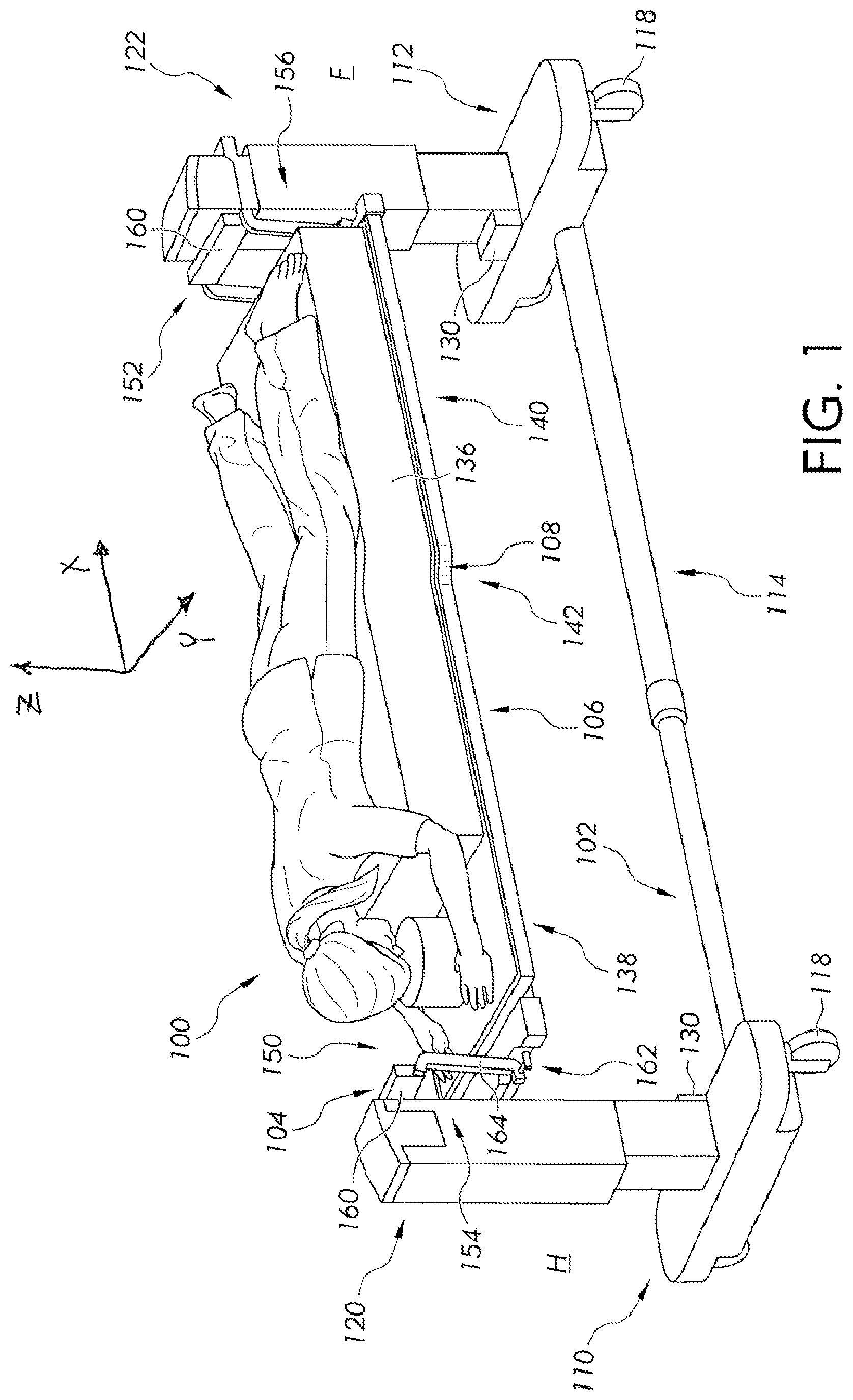 Patent US12310906 Figure 1 – Adjustable cervical traction assemblies for person support apparatuses