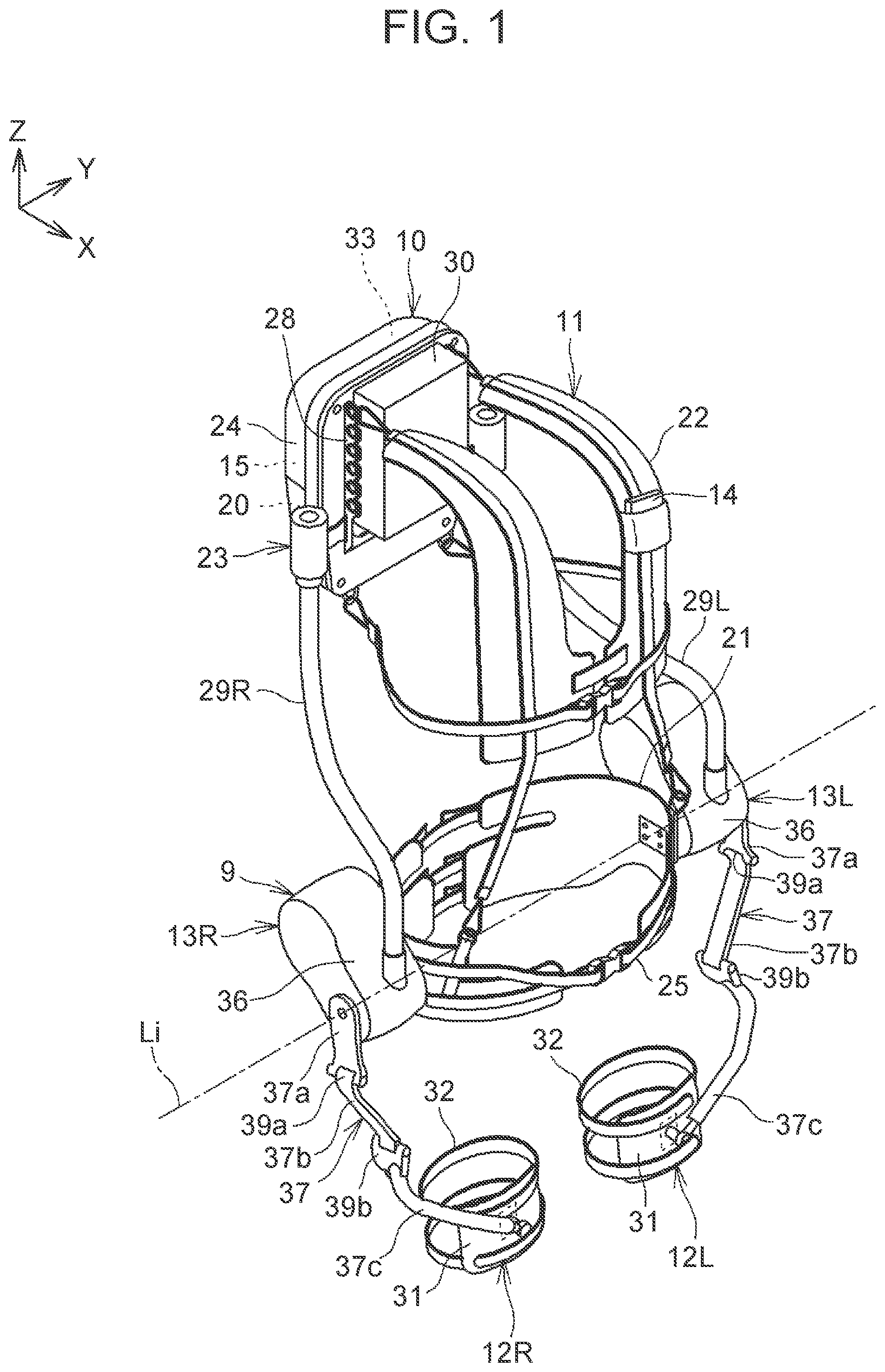 Patent US12310908 Figure 1 – Assist device