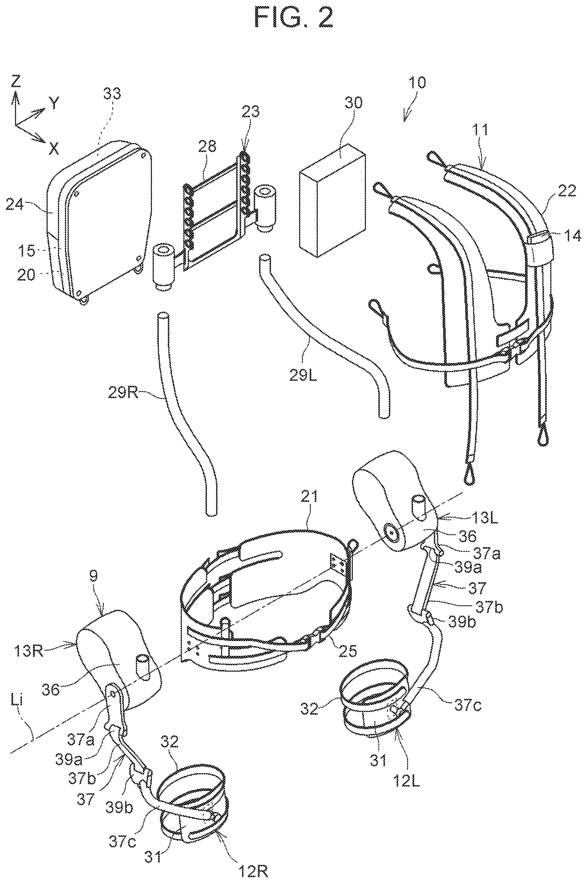 Patent US12310908 Figure 2 – Assist device