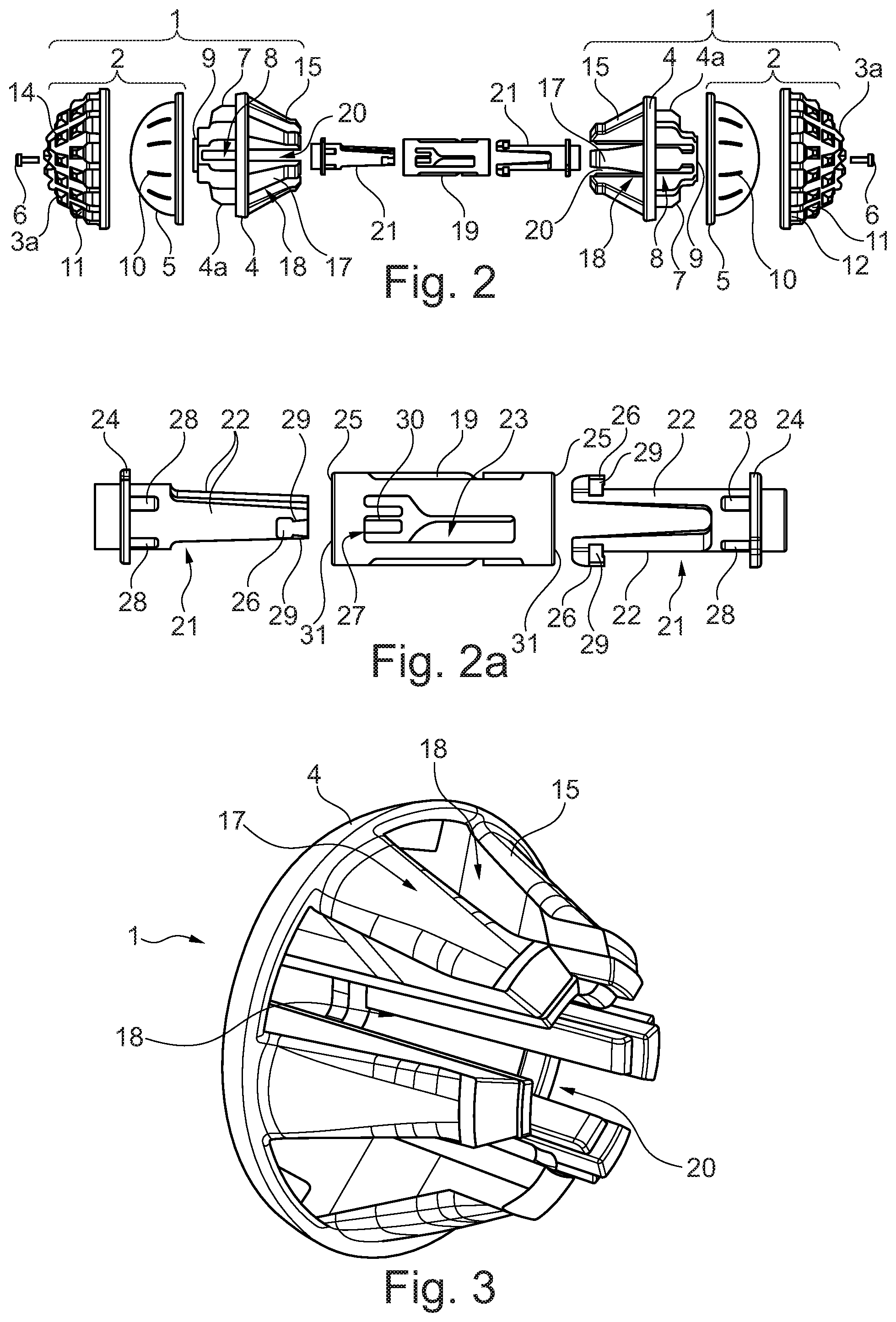 Patent US12310909 Figure 2 – Massage device with two modules