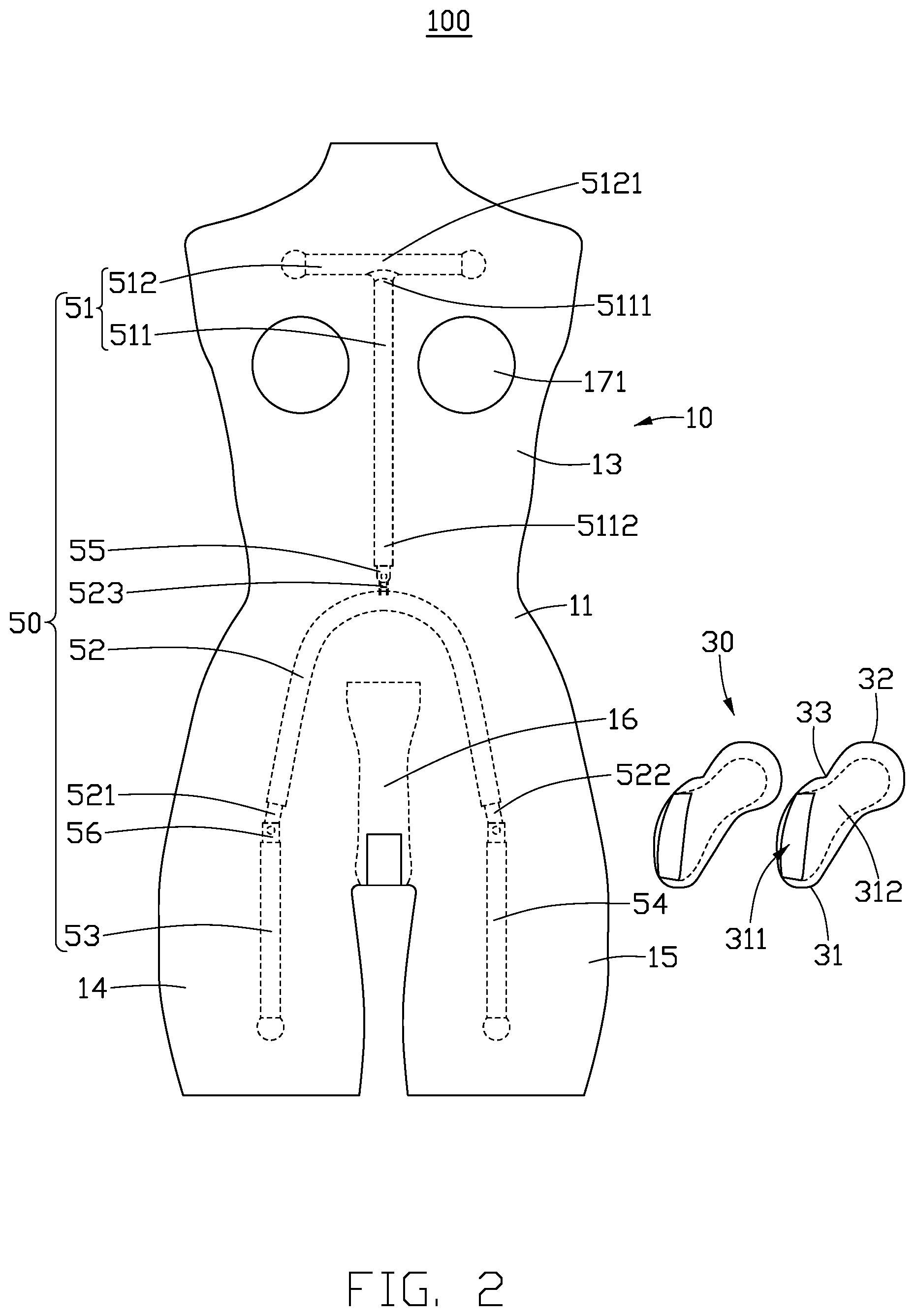 Patent US12310911 Figure 2 – Auxiliary stimulating apparatus