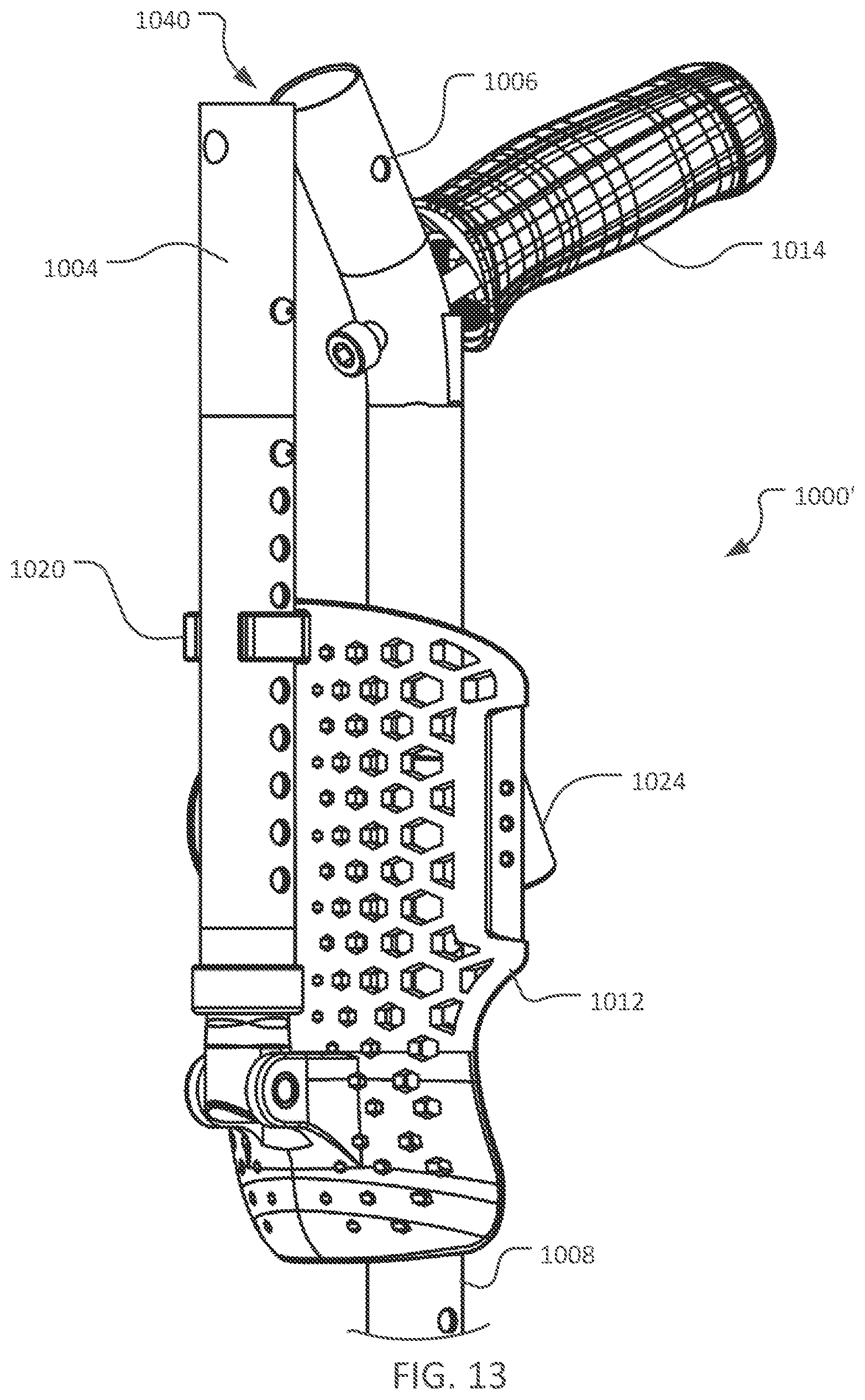 Patent US12310915 Figure 13 – Reclined crutch