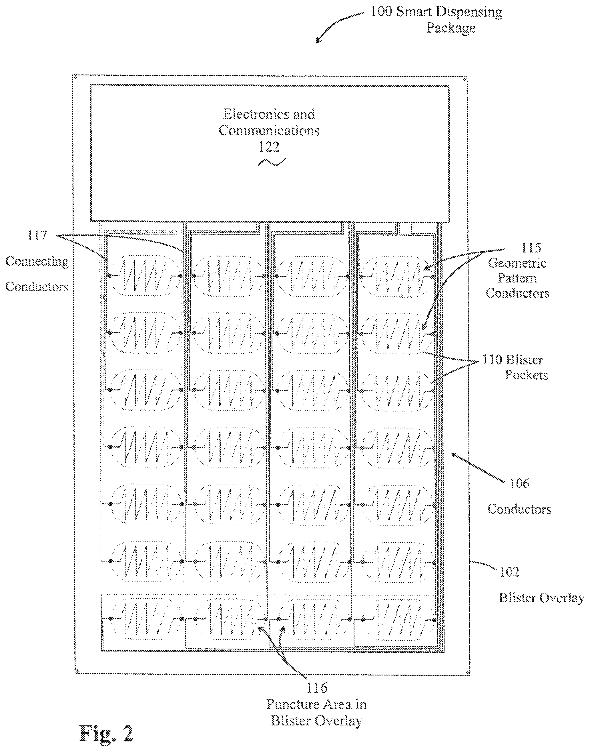 Patent US12310924 Figure 2 – Smart pack for medicines