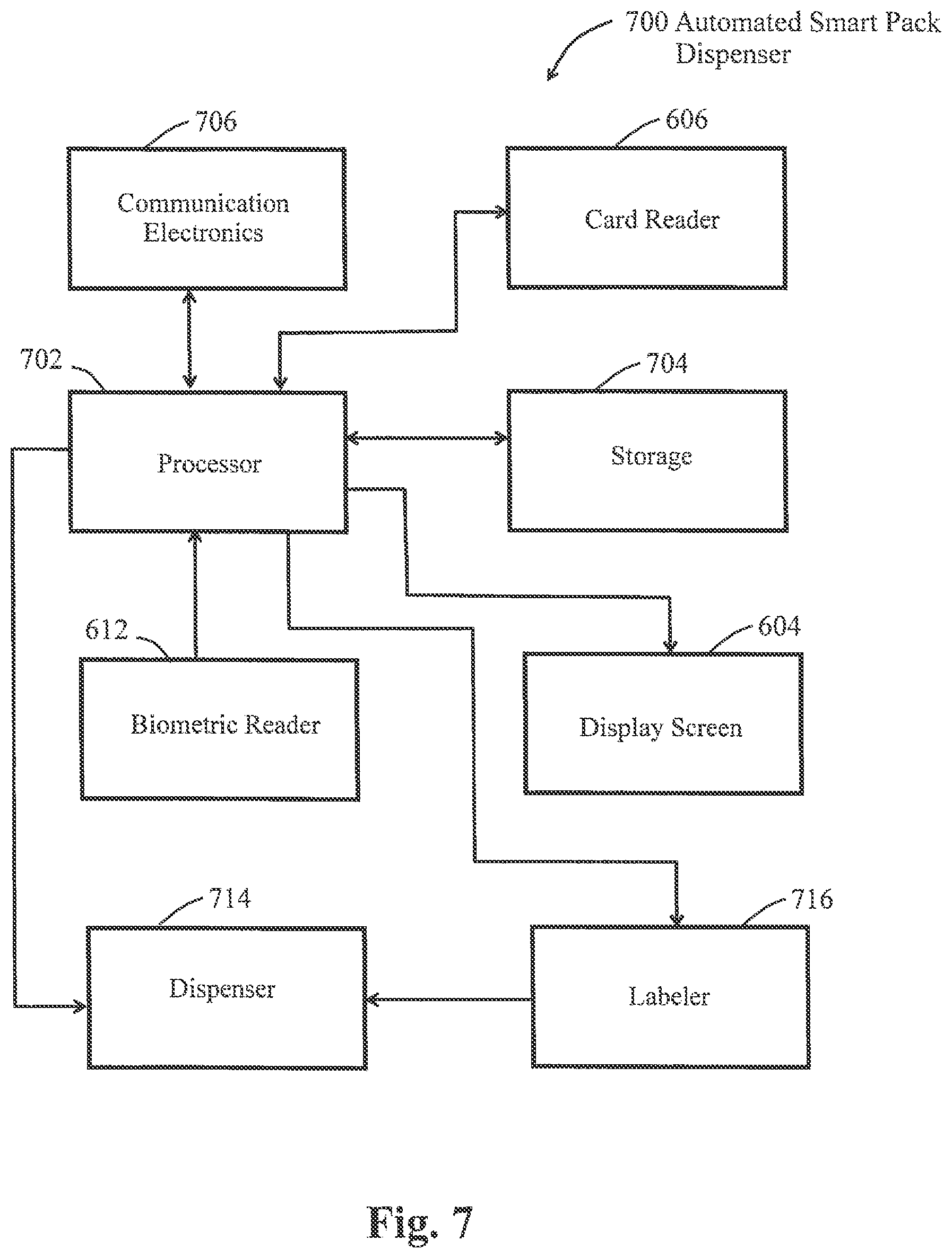 Patent US12310924 Figure 7 – Smart pack for medicines