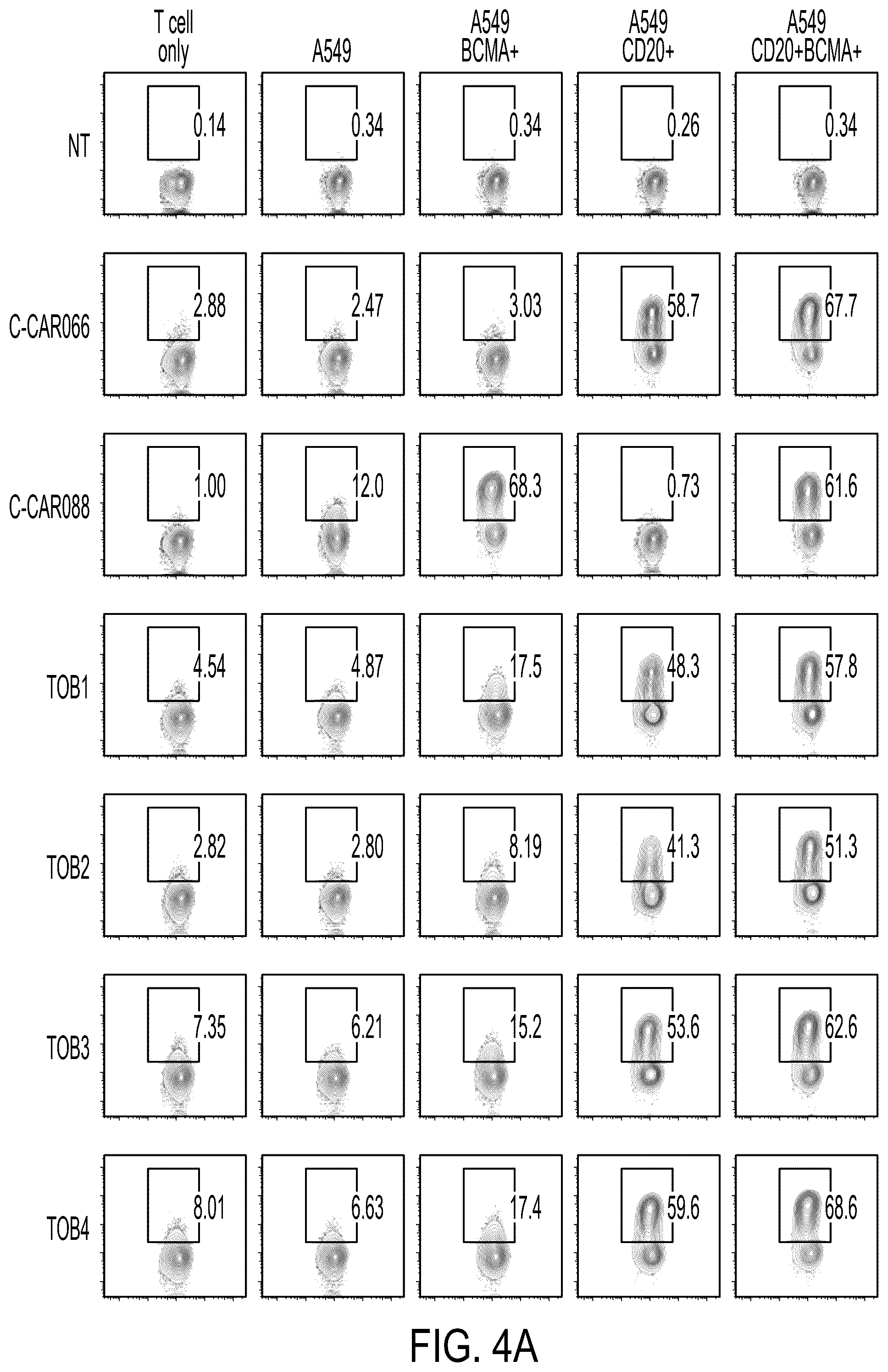 Patent US12311022 Figure 6 – Bispecific chimeric antigen receptors targeting CD20 and BCMA