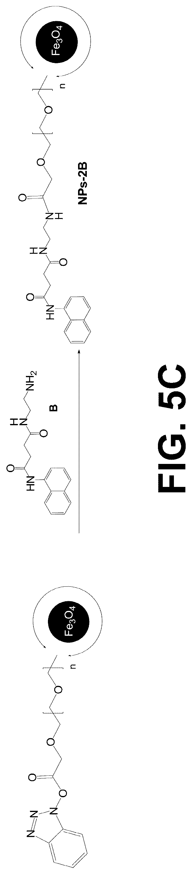 Patent US12311036 Figure 9 – Metal oxides nanoparticles conjugated with naphthalene derivatives as contrast agents for the detection of beta amyloid plaques by magnetic resonance images