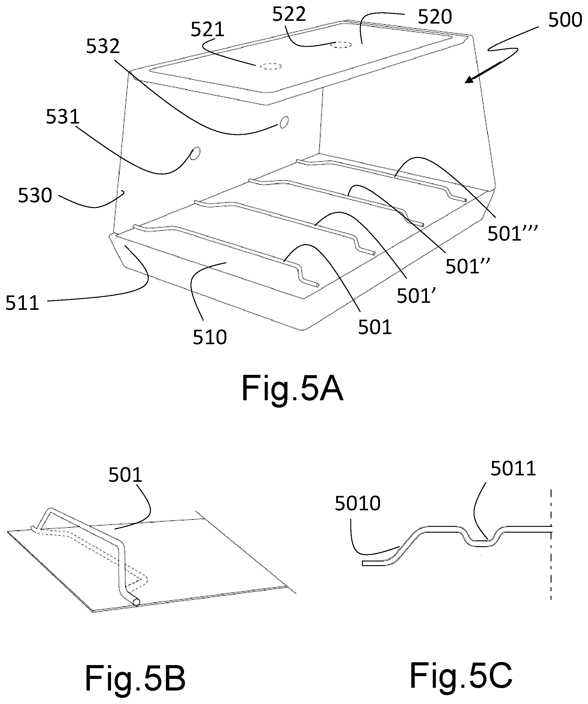 Patent US12311068 Figure 5 – UV disinfection box system