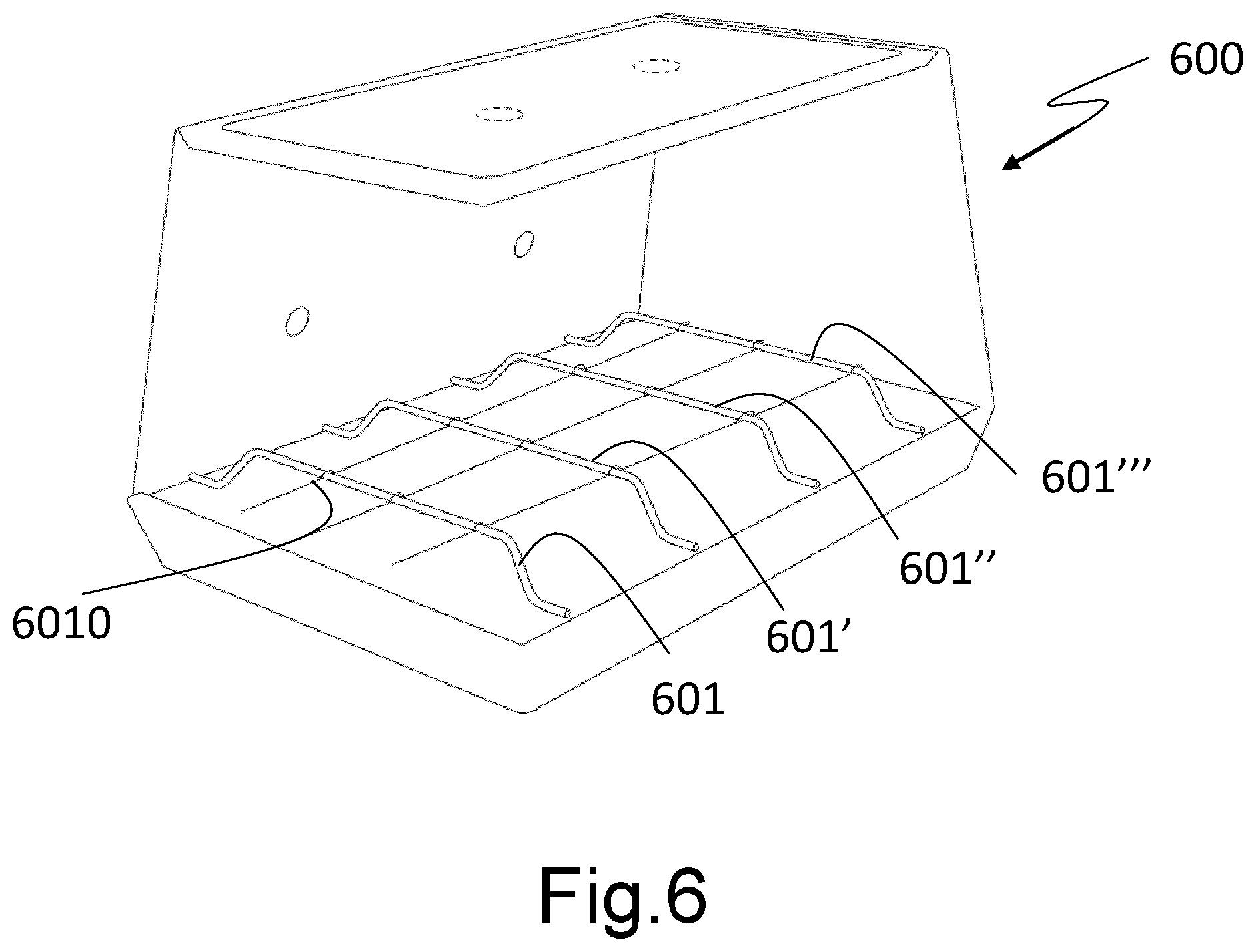 Patent US12311068 Figure 6 – UV disinfection box system
