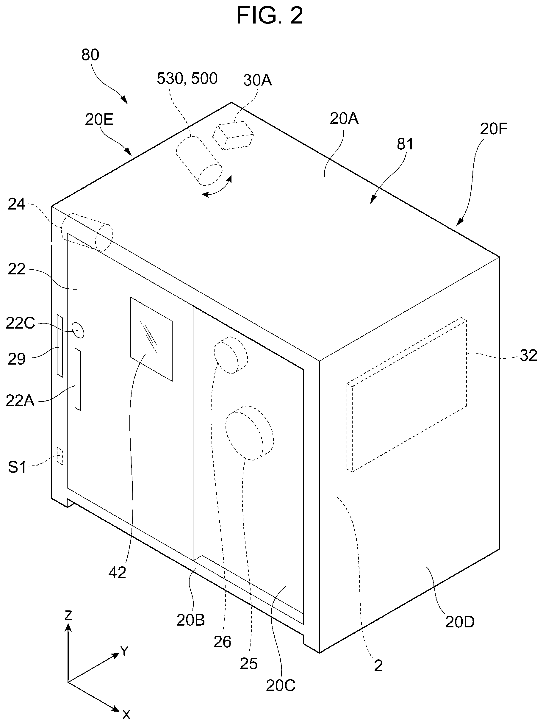 Patent US12311082 Figure 2 – Information processing system, non-transitory computer readable medium, and booth