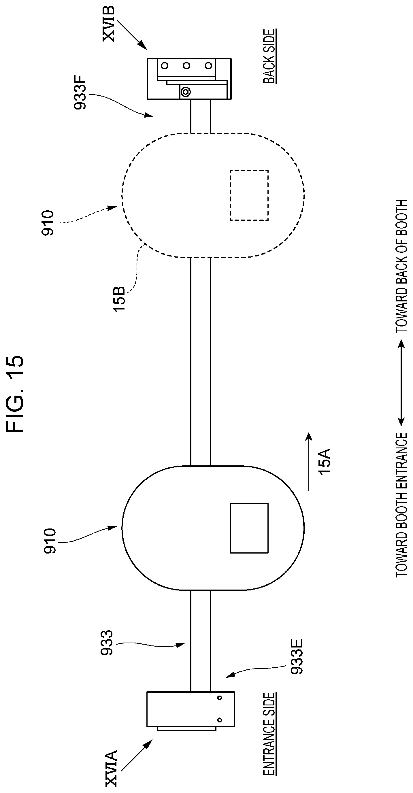 Patent US12311082 Figure 15 – Information processing system, non-transitory computer readable medium, and booth
