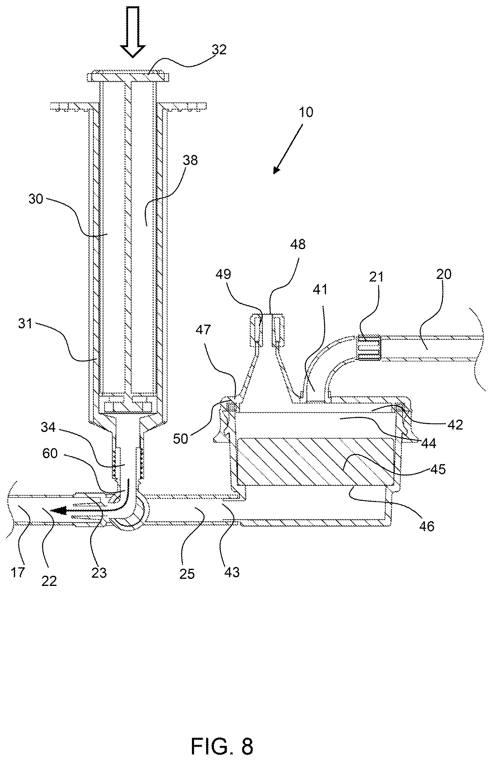 Patent US12311093 Figure 8 – Manual clot aspiration and filtration system and method of removing a clot