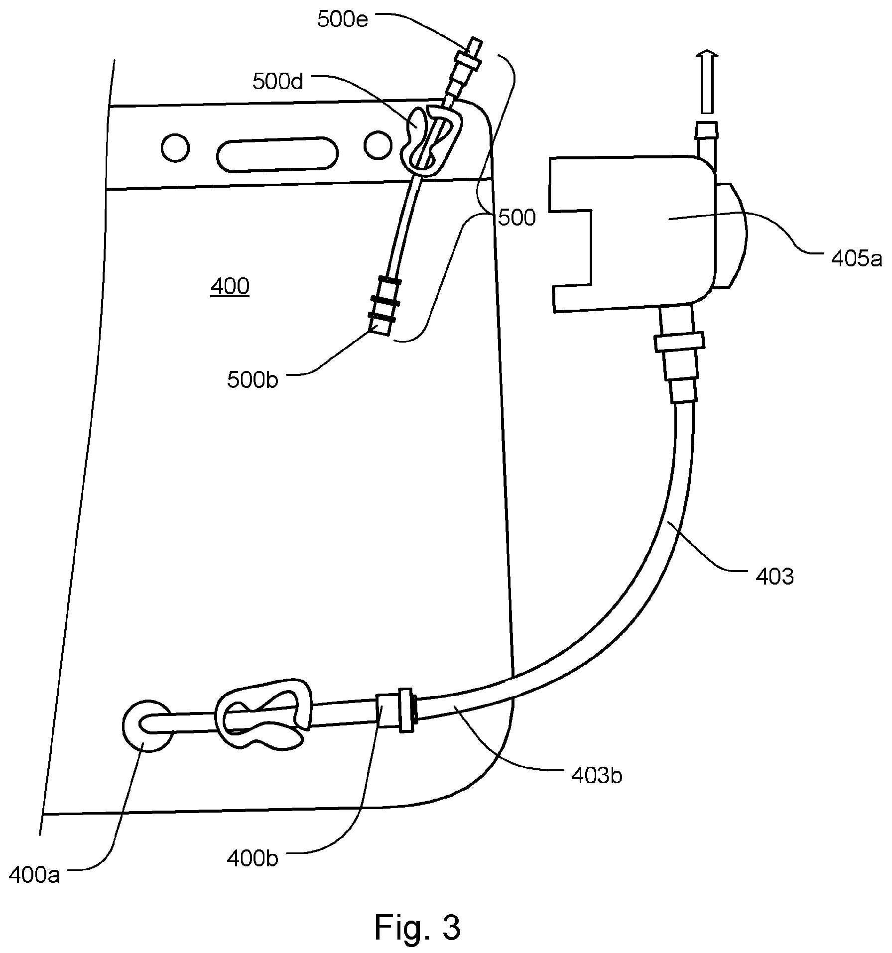 Patent US12311096 Figure 3 – Set comprising effluent bag and adapter