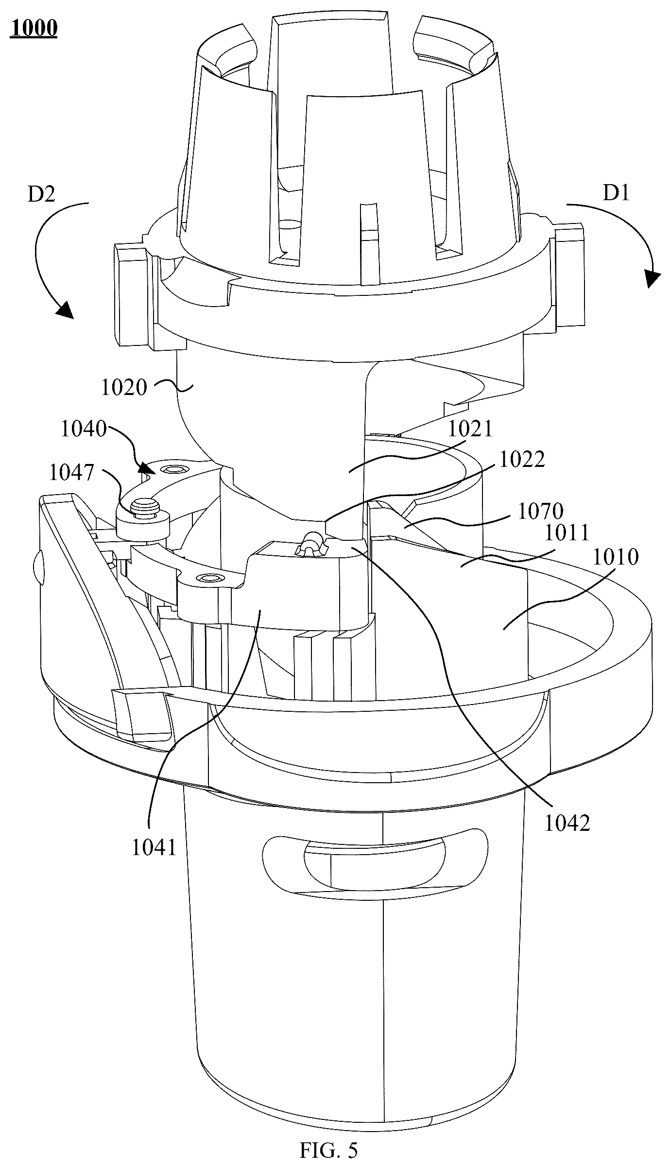 Patent US12311100 Figure 5 – Trigger assembly for inhaler, and inhaler