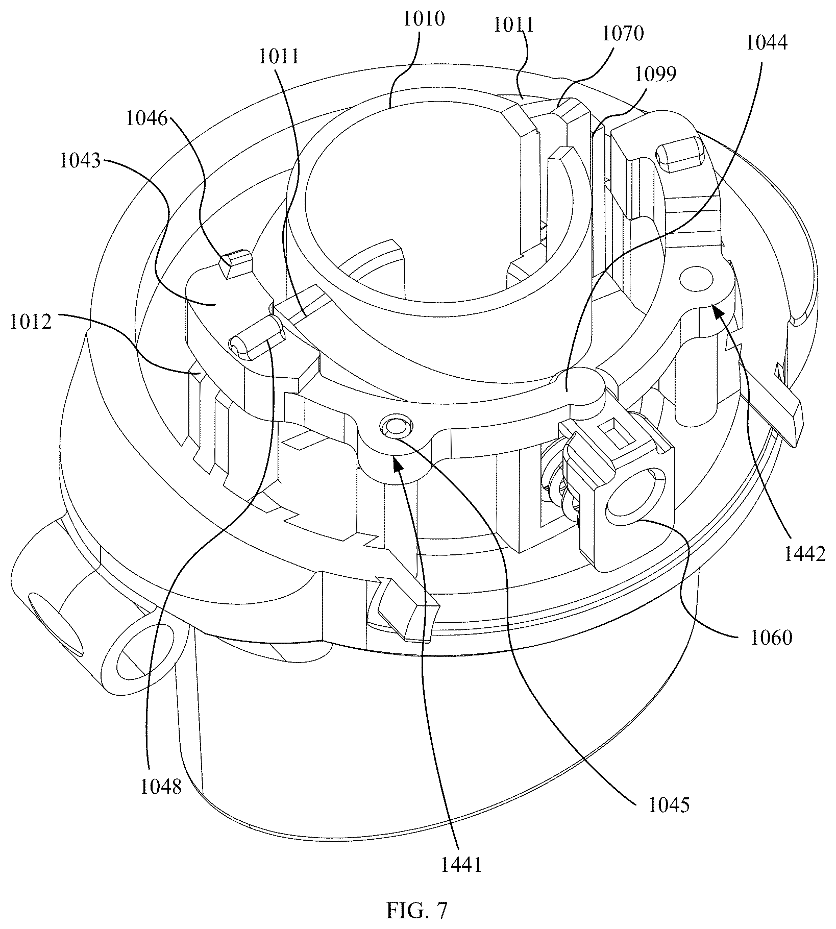 Patent US12311100 Figure 7 – Trigger assembly for inhaler, and inhaler