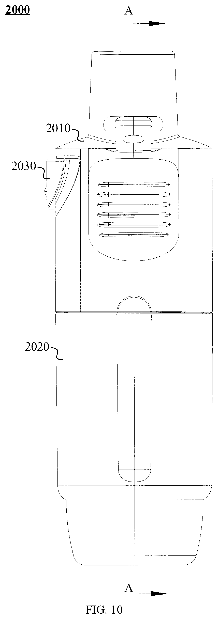 Patent US12311100 Figure 10 – Trigger assembly for inhaler, and inhaler