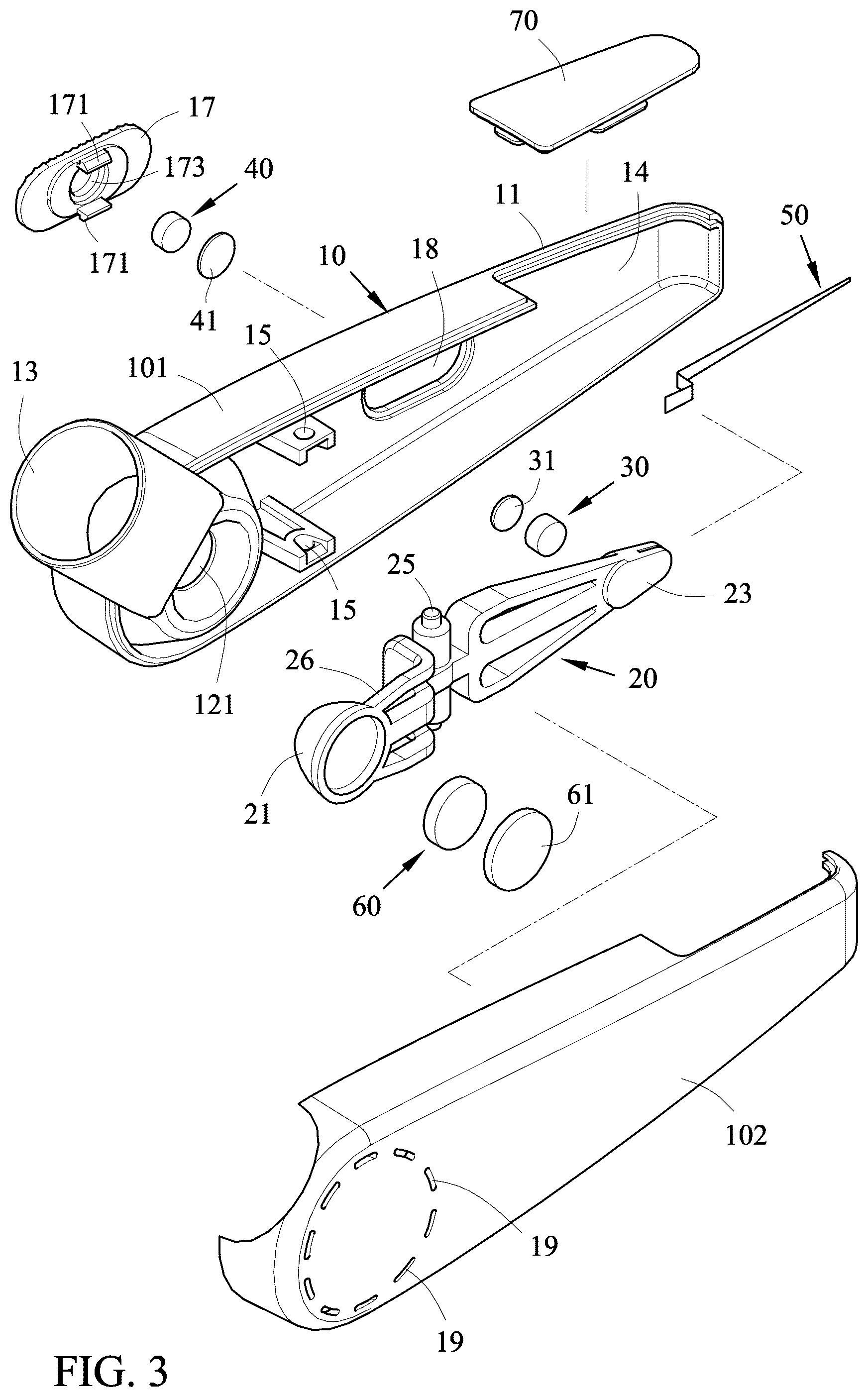 Patent US12311103 Figure 2 – Portable oscillator of positive expiratory pressure having capability for oscillating indication