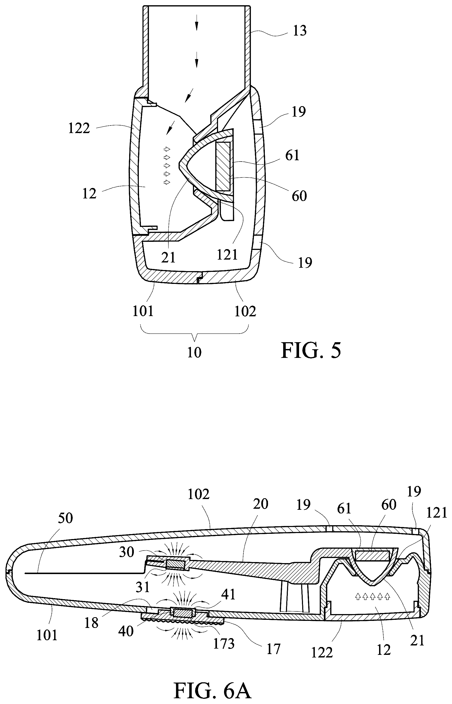 Patent US12311103 Figure 4 – Portable oscillator of positive expiratory pressure having capability for oscillating indication