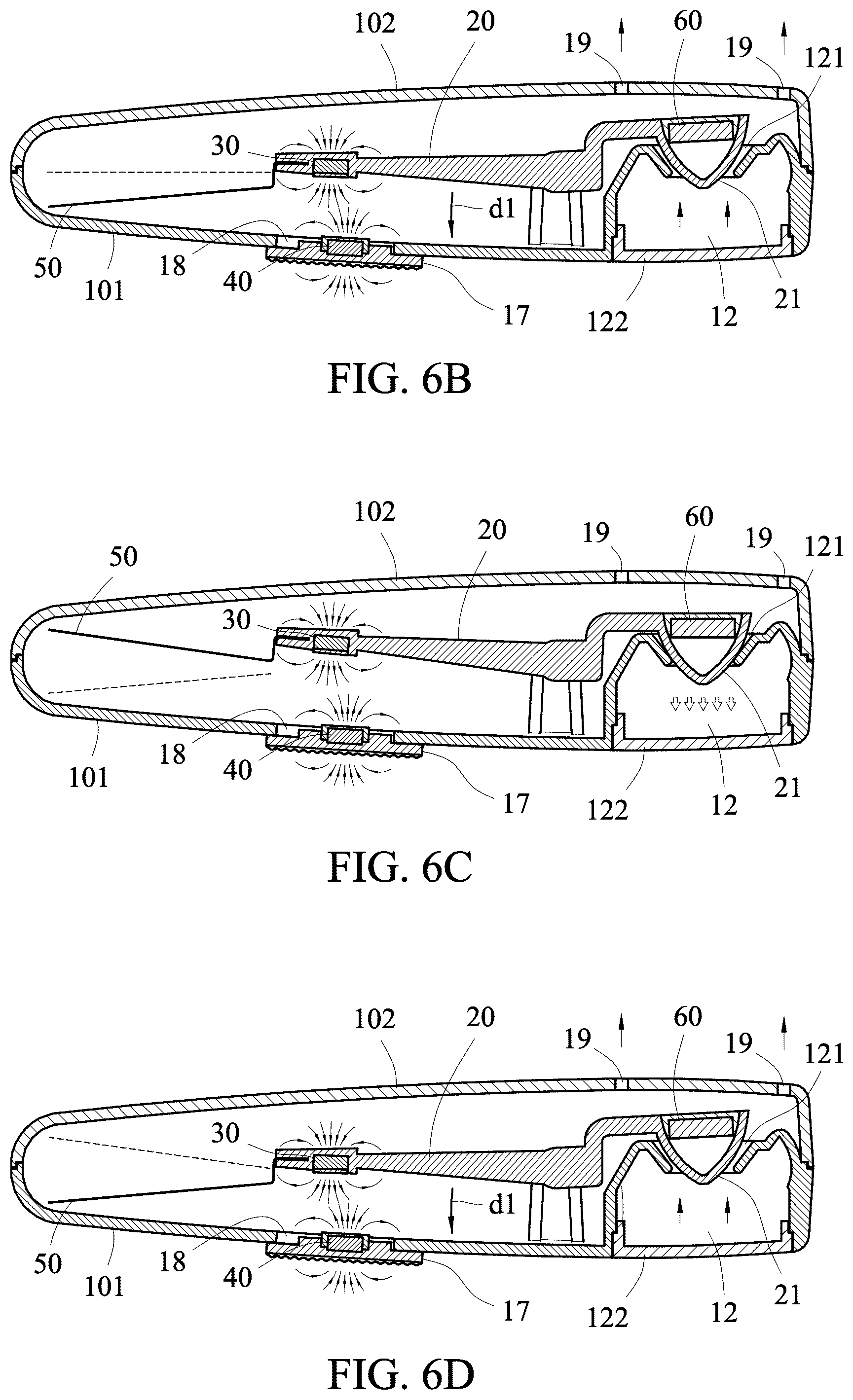 Patent US12311103 Figure 5 – Portable oscillator of positive expiratory pressure having capability for oscillating indication