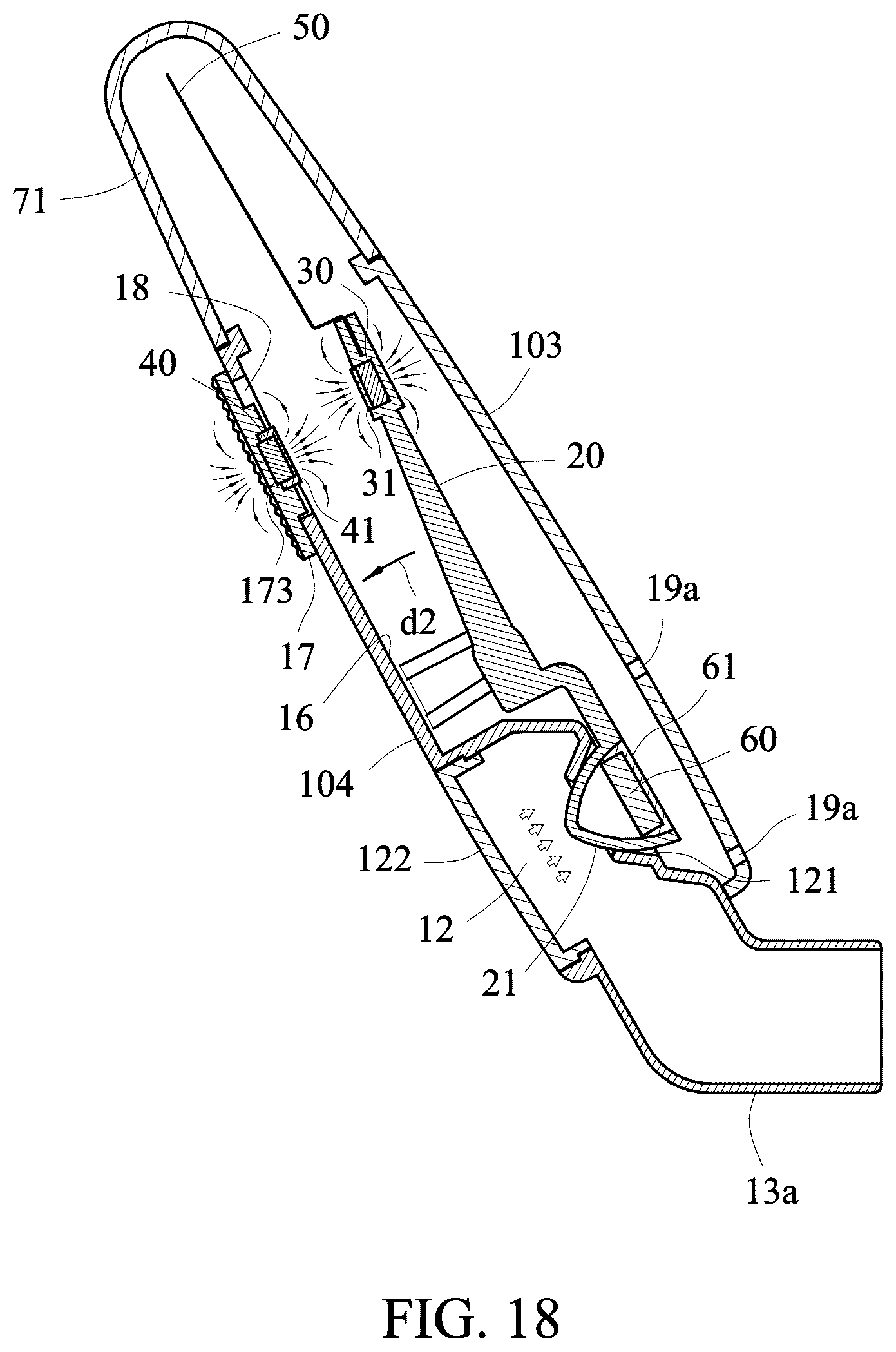 Patent US12311103 Figure 16 – Portable oscillator of positive expiratory pressure having capability for oscillating indication