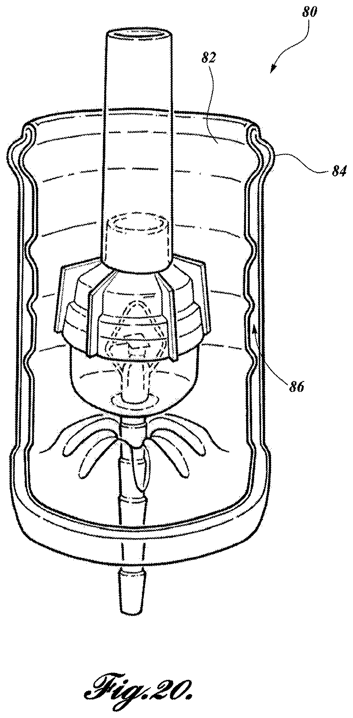 Patent US12311112 Figure 20 – Thermal material nebulizing system with animal mask
