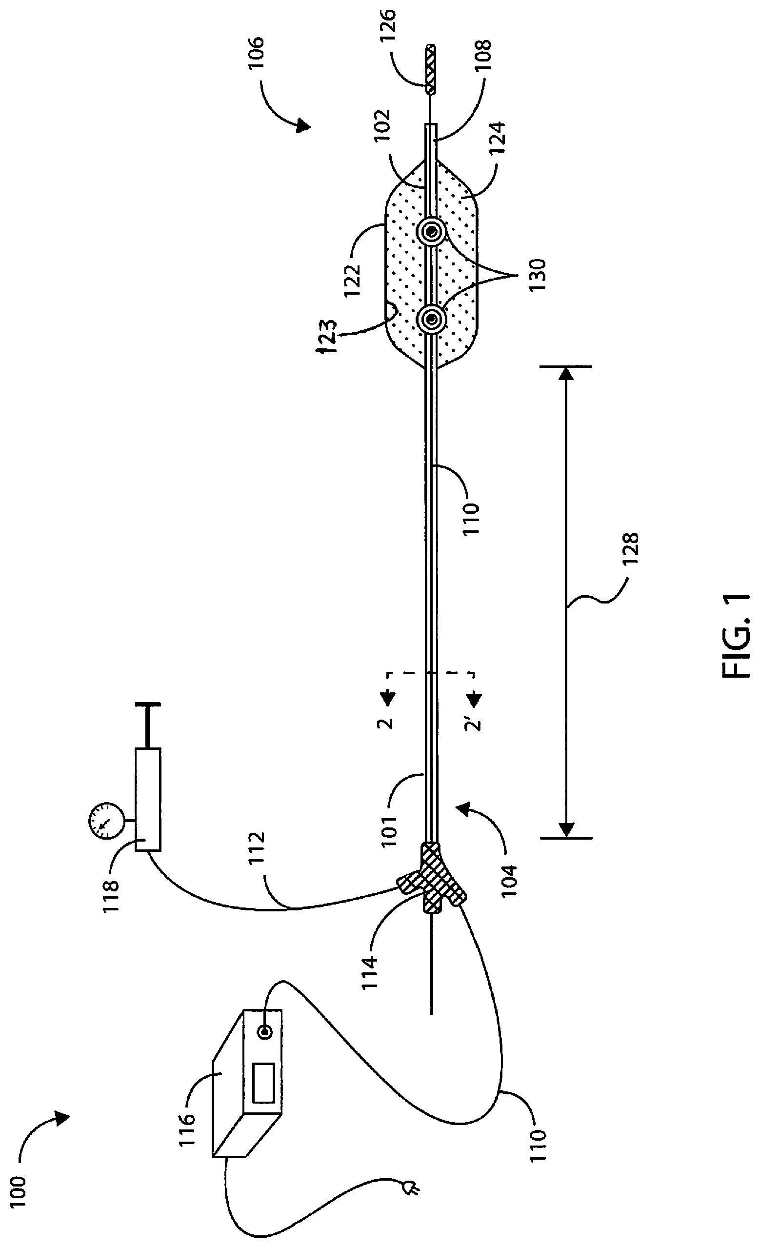 Patent US12311124 Figure 1 – Fortified balloon inflation fluid for plasma system to disrupt vascular lesions