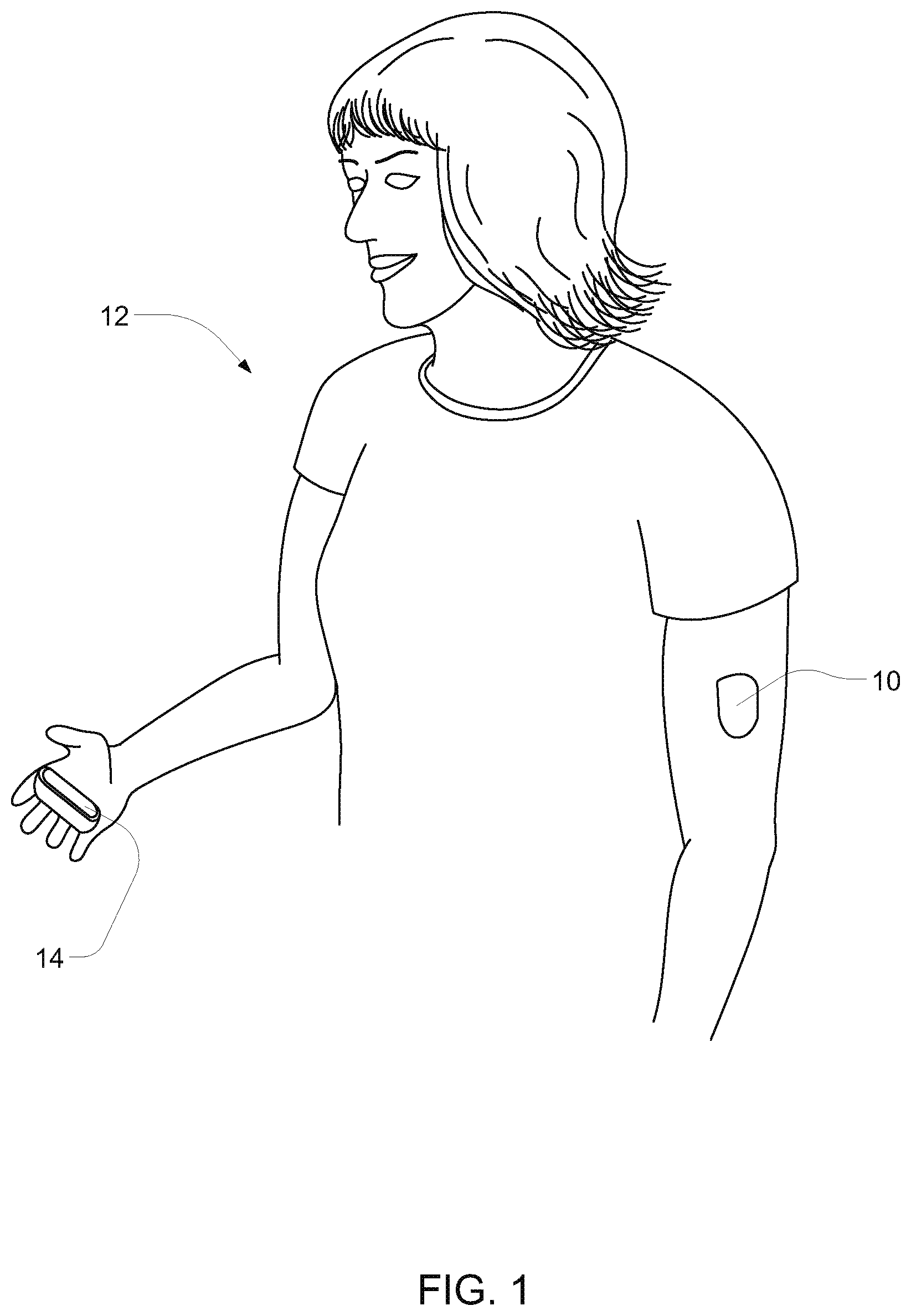 Patent US12311143 Figure 1 – Adhesive and peripheral systems and methods for medical devices