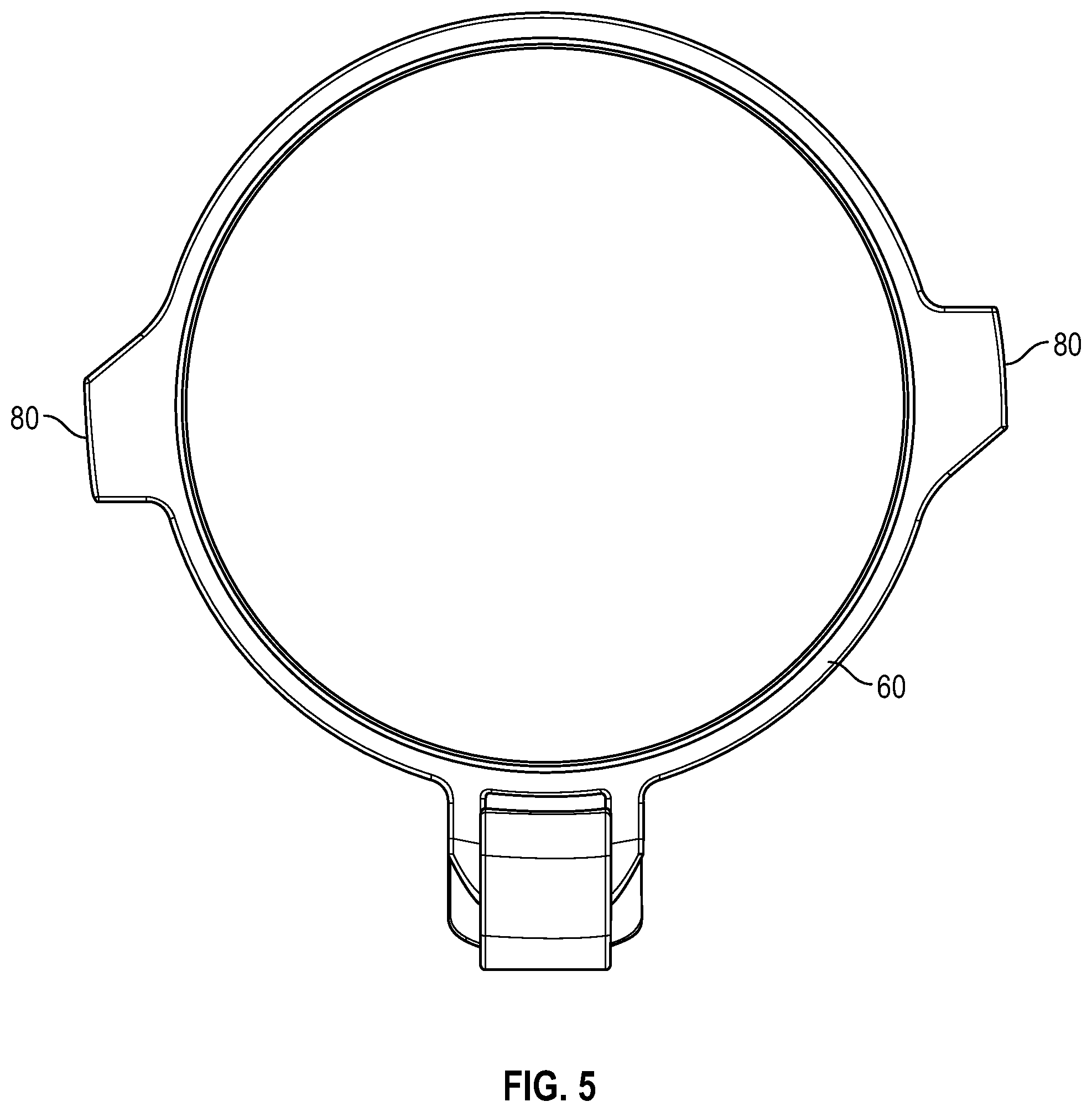 Patent US12311149 Figure 5 – Flush syringe with flip cap