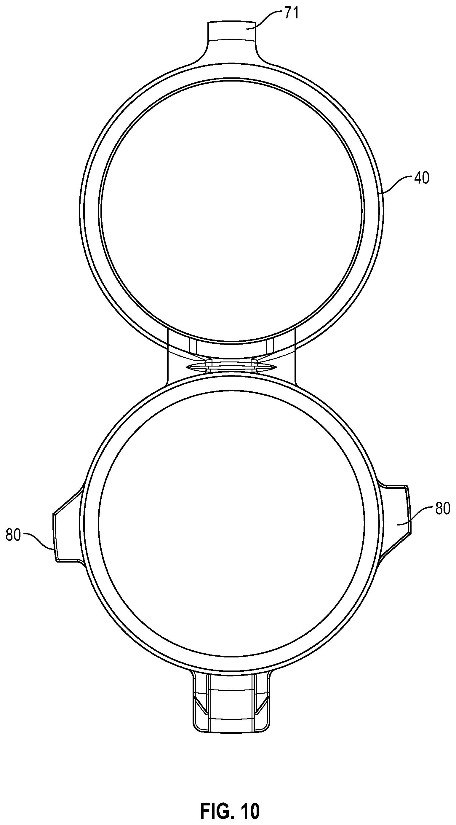 Patent US12311149 Figure 10 – Flush syringe with flip cap