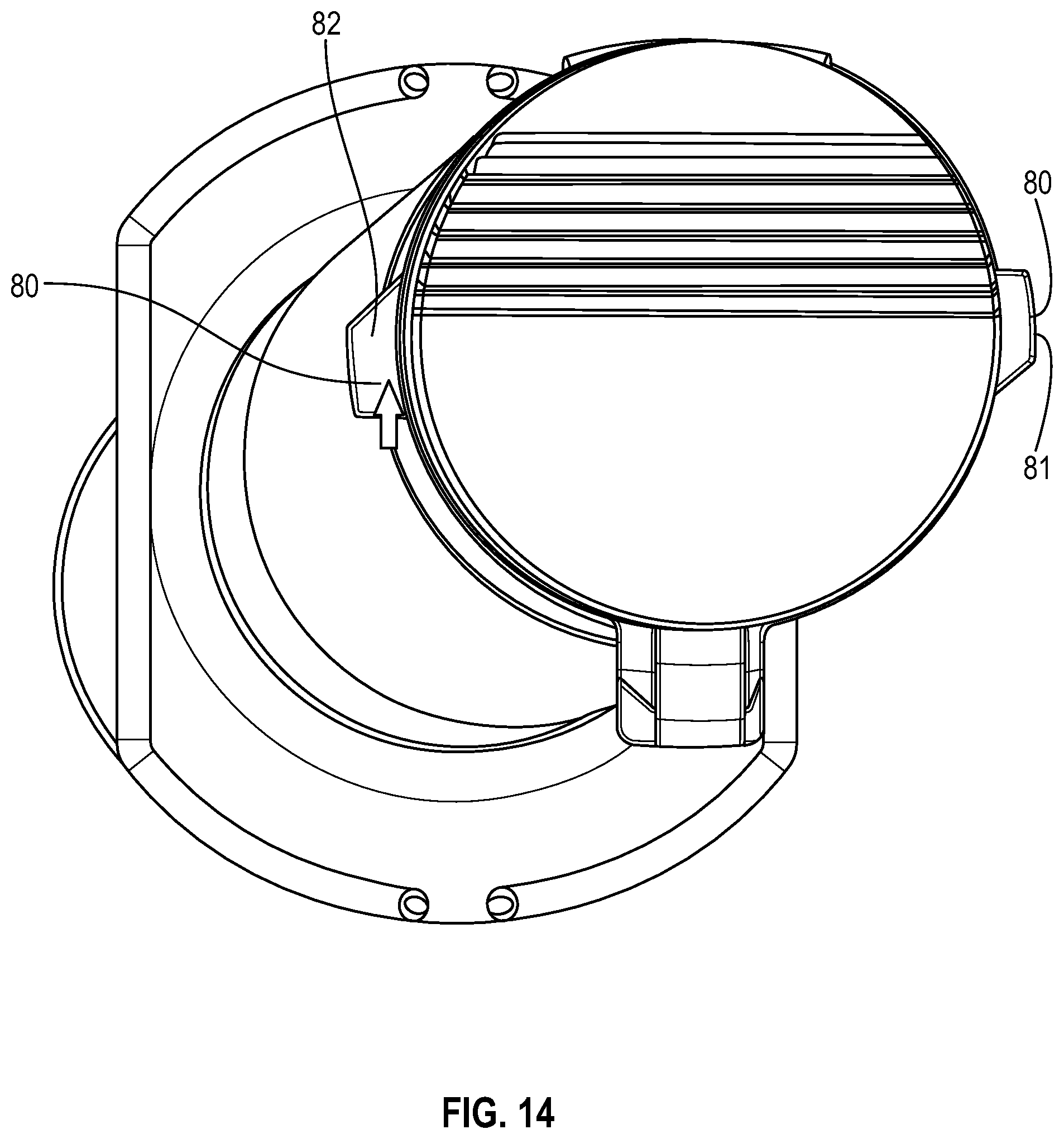 Patent US12311149 Figure 14 – Flush syringe with flip cap