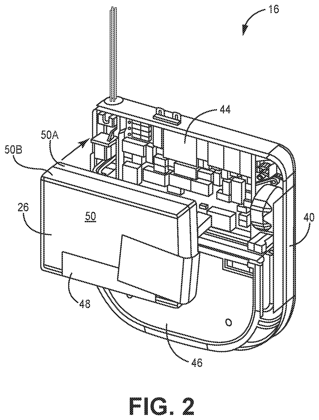 Patent US12311187 Figure 2 – Battery assembly for medical device