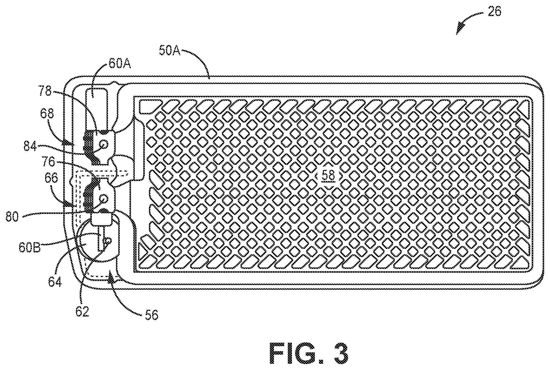 Patent US12311187 Figure 3 – Battery assembly for medical device